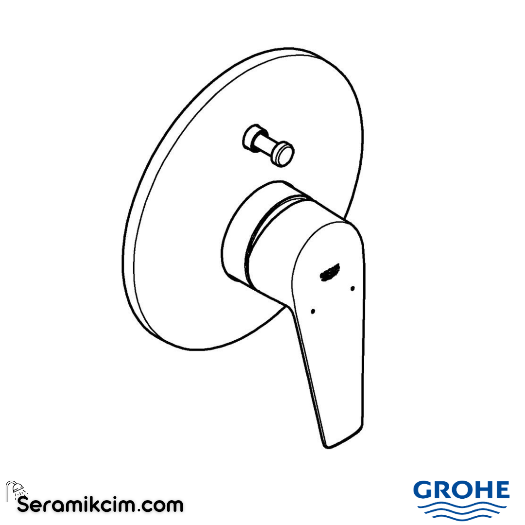 Grohe BauEdge Ankastre Banyo Bataryası Krom 29079001