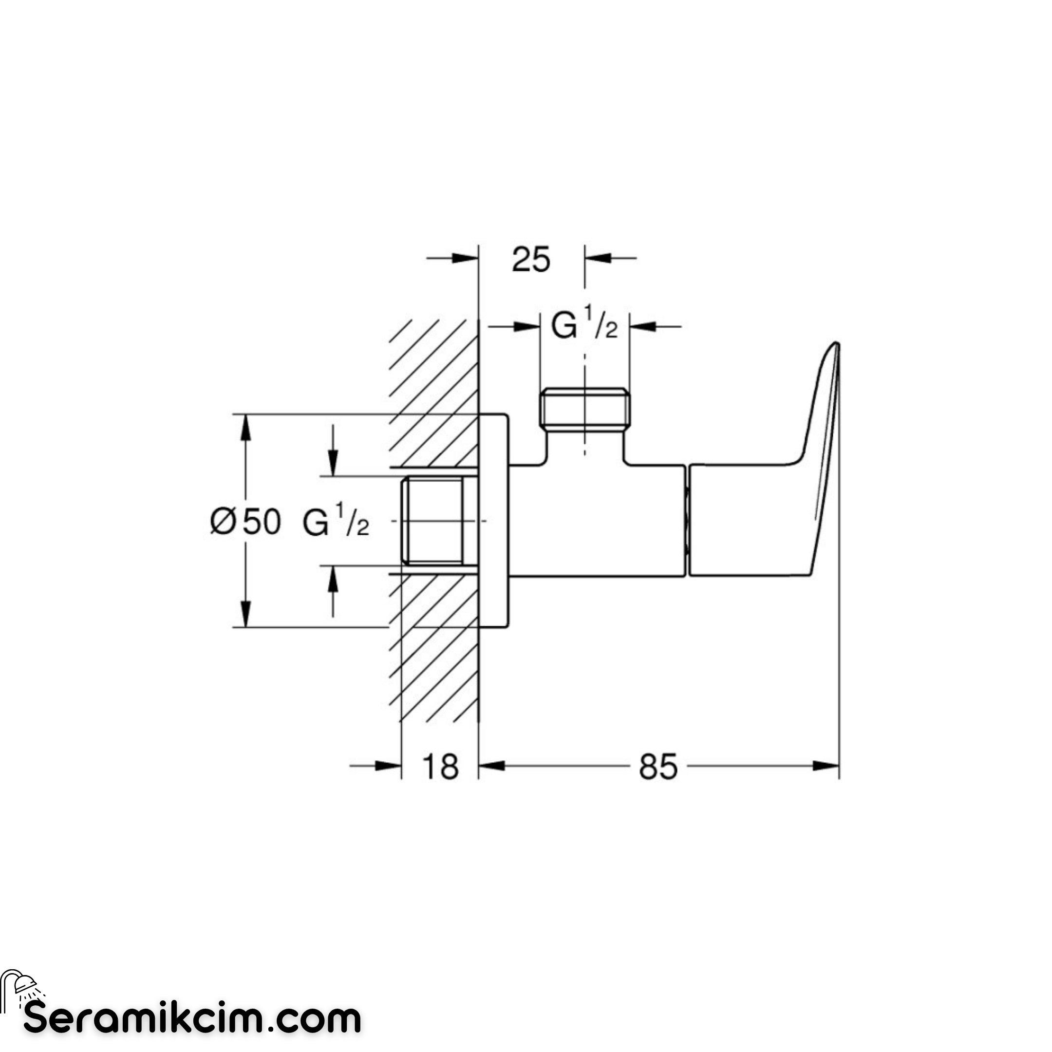 Grohe BauEdge ara musluk 1/2