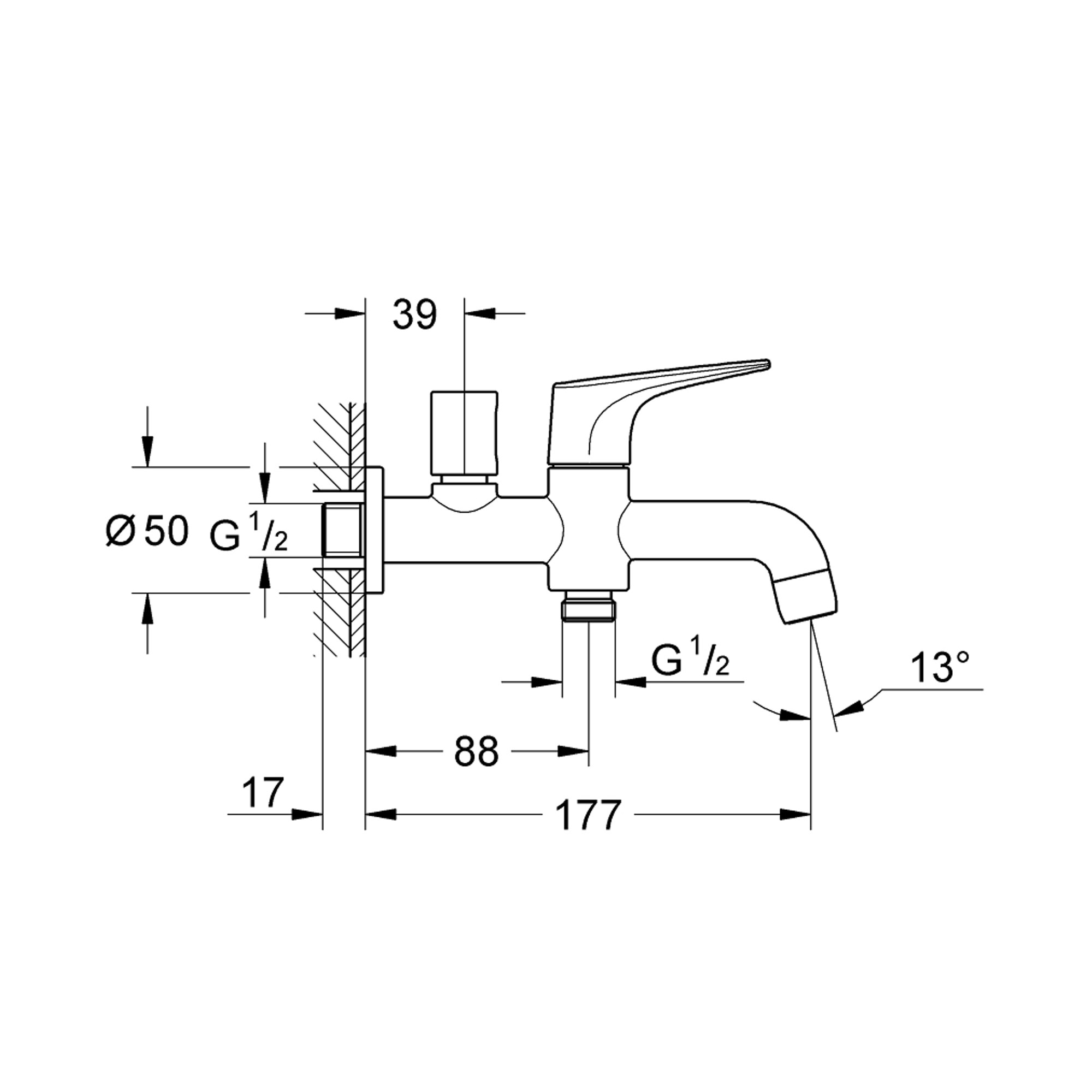 Grohe BauFlow El Duşu Çıkışlı Musluk Krom 20280000
