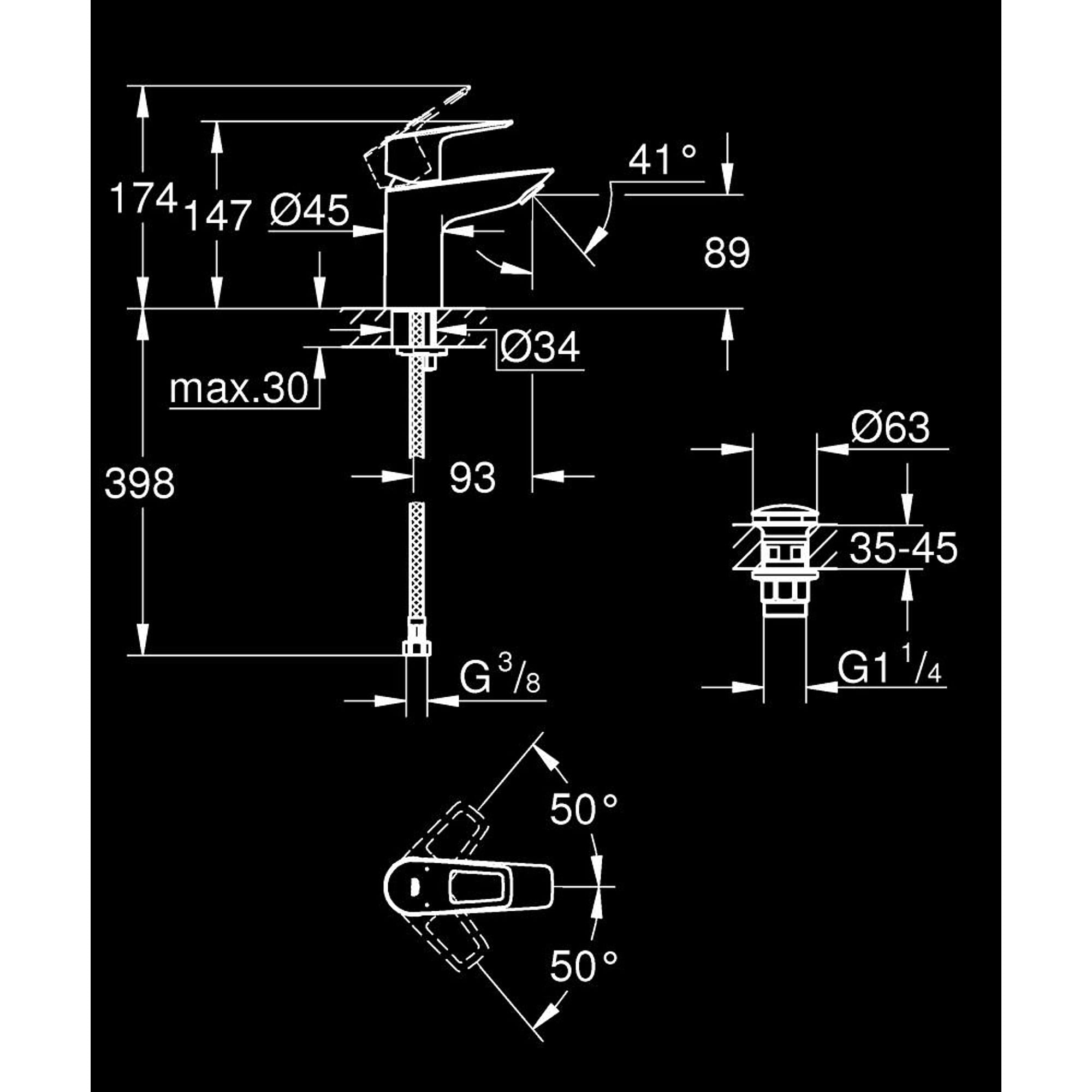 Grohe BauLoop Lavabo Bataryası S Boy Krom 23878001