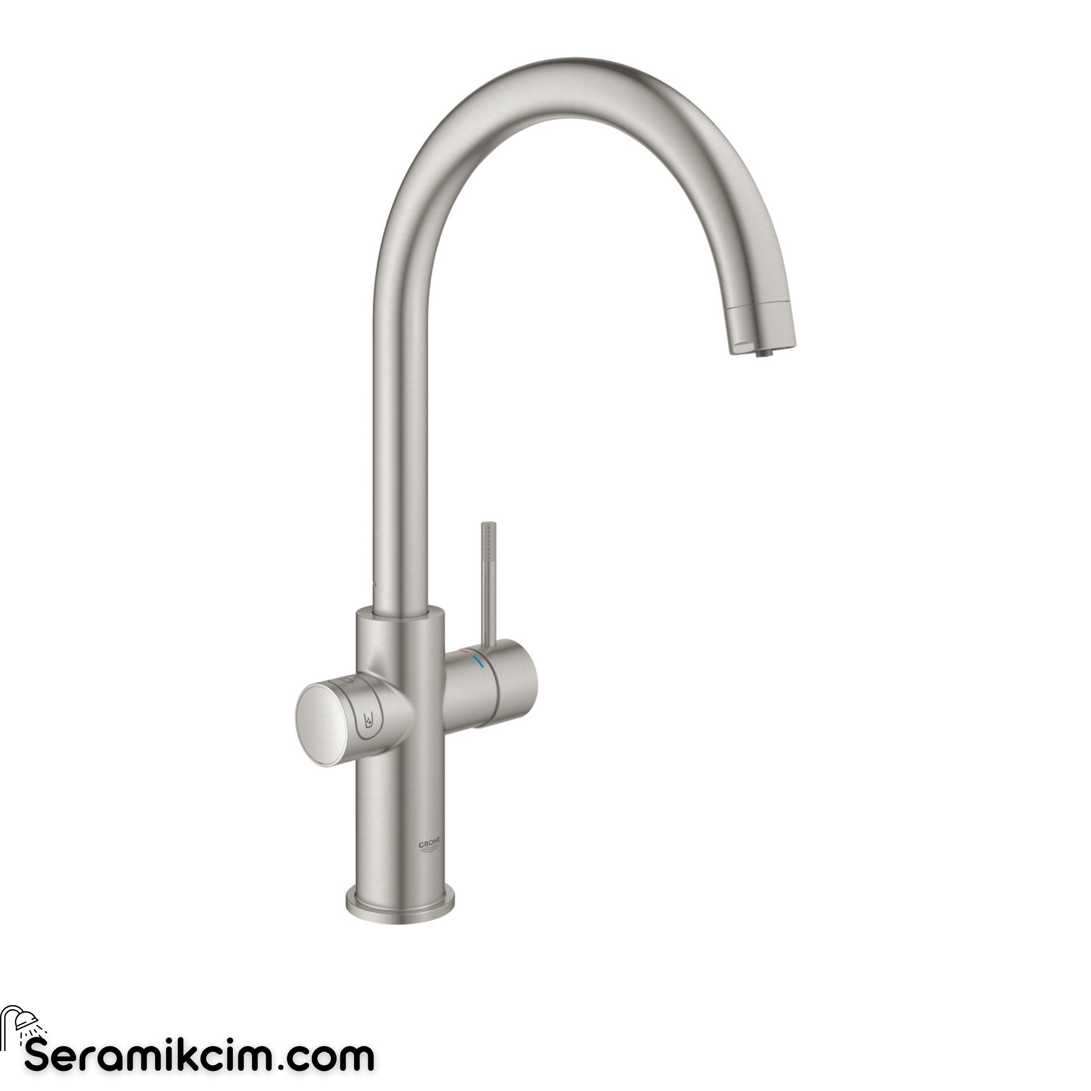 Grohe Blue Home Arıtmalı İçme Suyu ve Soda Yapan Eviye Bataryası, Paslanmaz Çelik 31456DC1