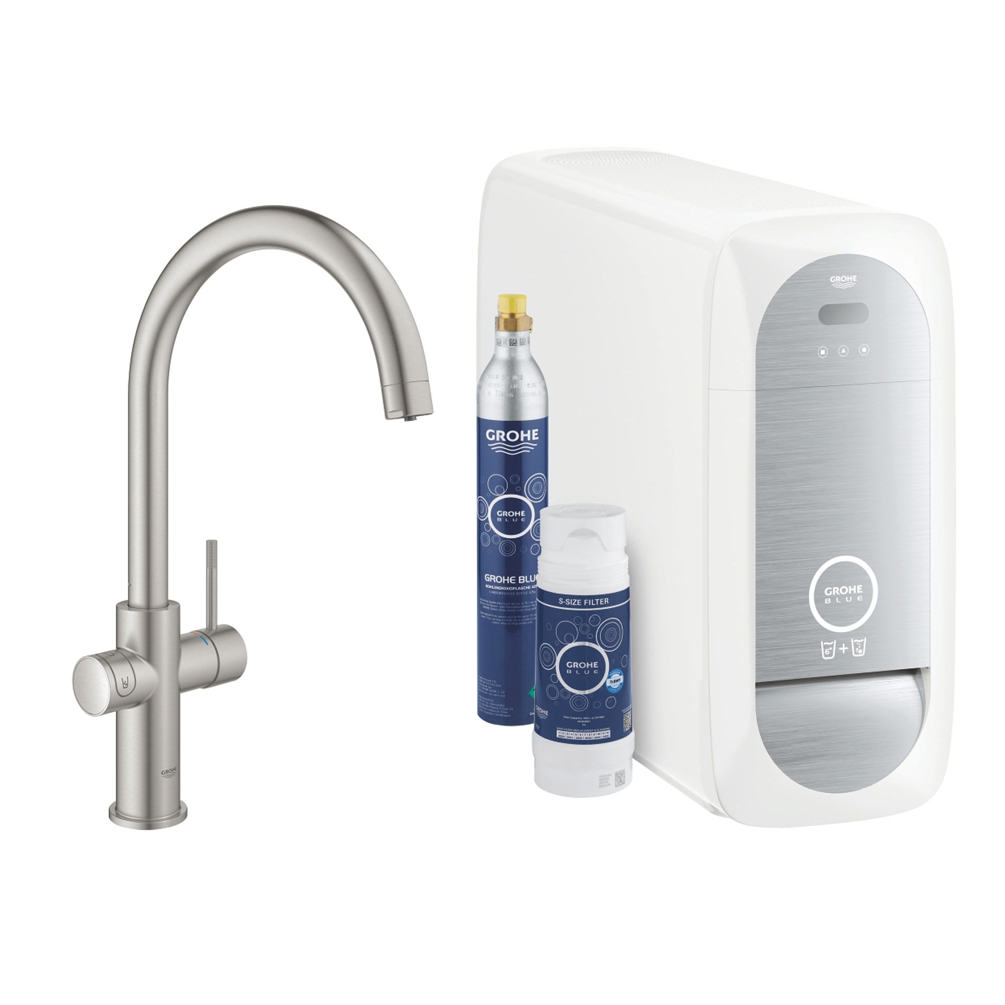 Grohe Blue Home Arıtmalı İçme Suyu ve Soda Yapan Mutfak Bataryası Paslanmaz Çelik 31455DC1
