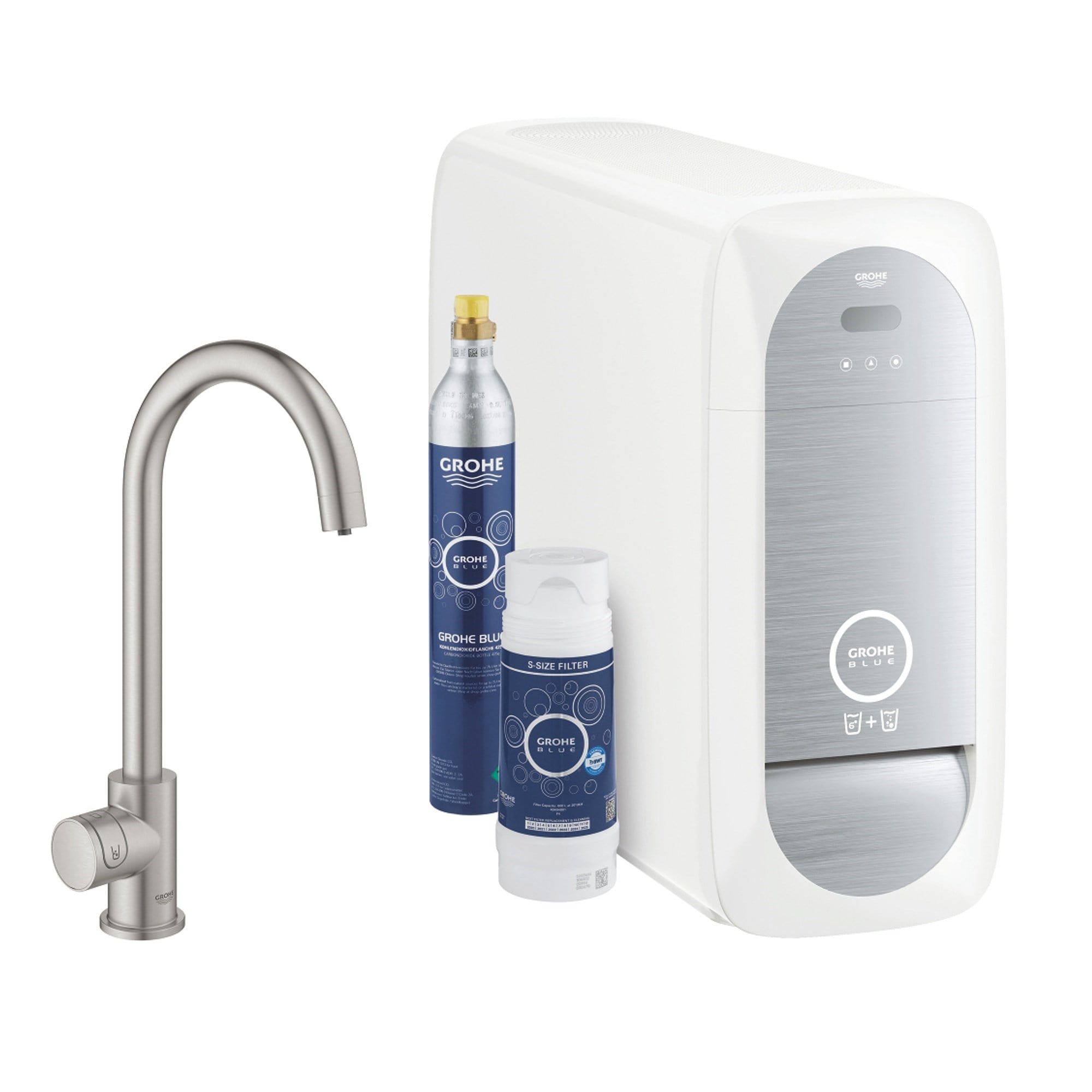 Grohe Blue Home Mono İçme Suyu Bataryası C Borulu Başlangıç Seti Paslanmaz Çelik 31498DC1