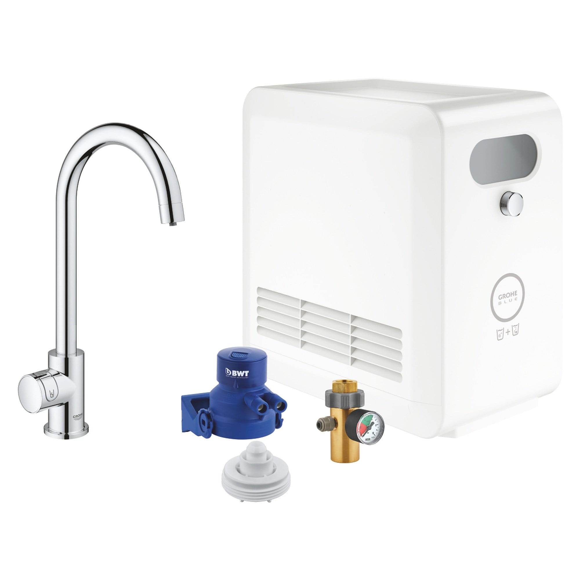 Grohe Blue Professional C Borulu Arıtma Musluğu Seti Krom 31302002