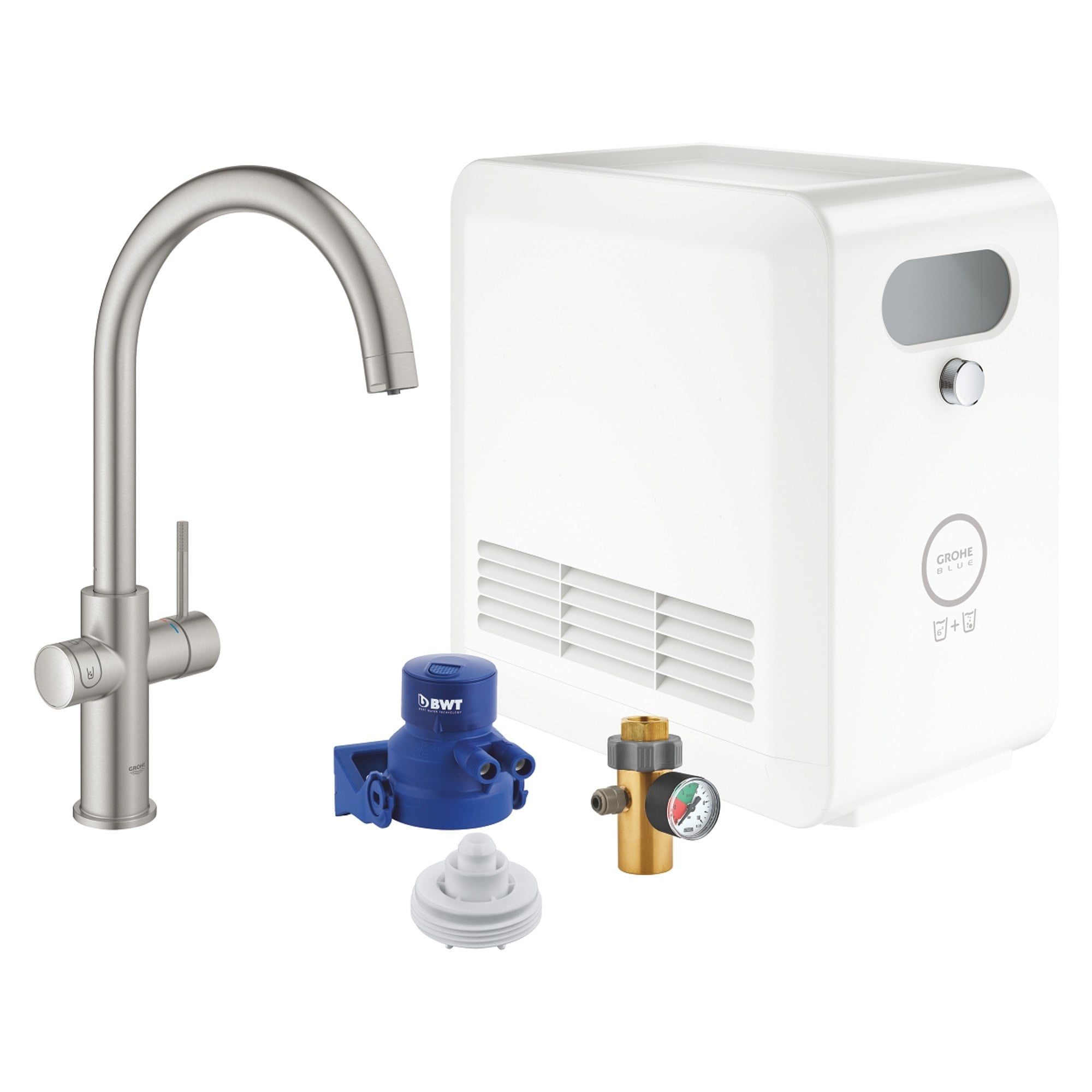 Grohe Blue Professional C Borulu Batarya Seti Paslanmaz Çelik 31323DC2