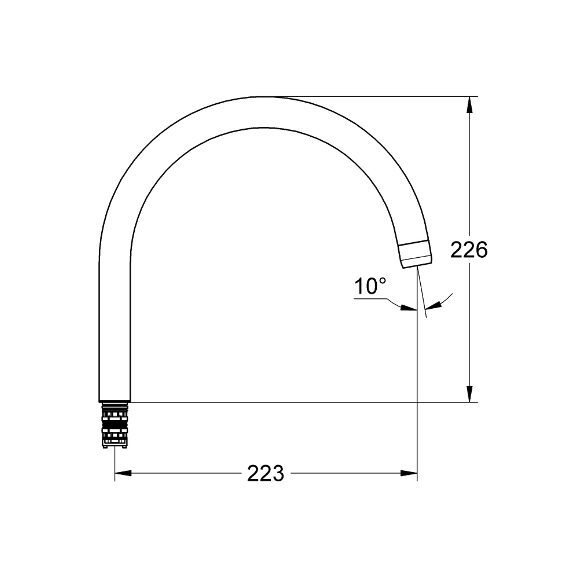 Grohe C Borulu Çıkış Ucu Krom 13043000