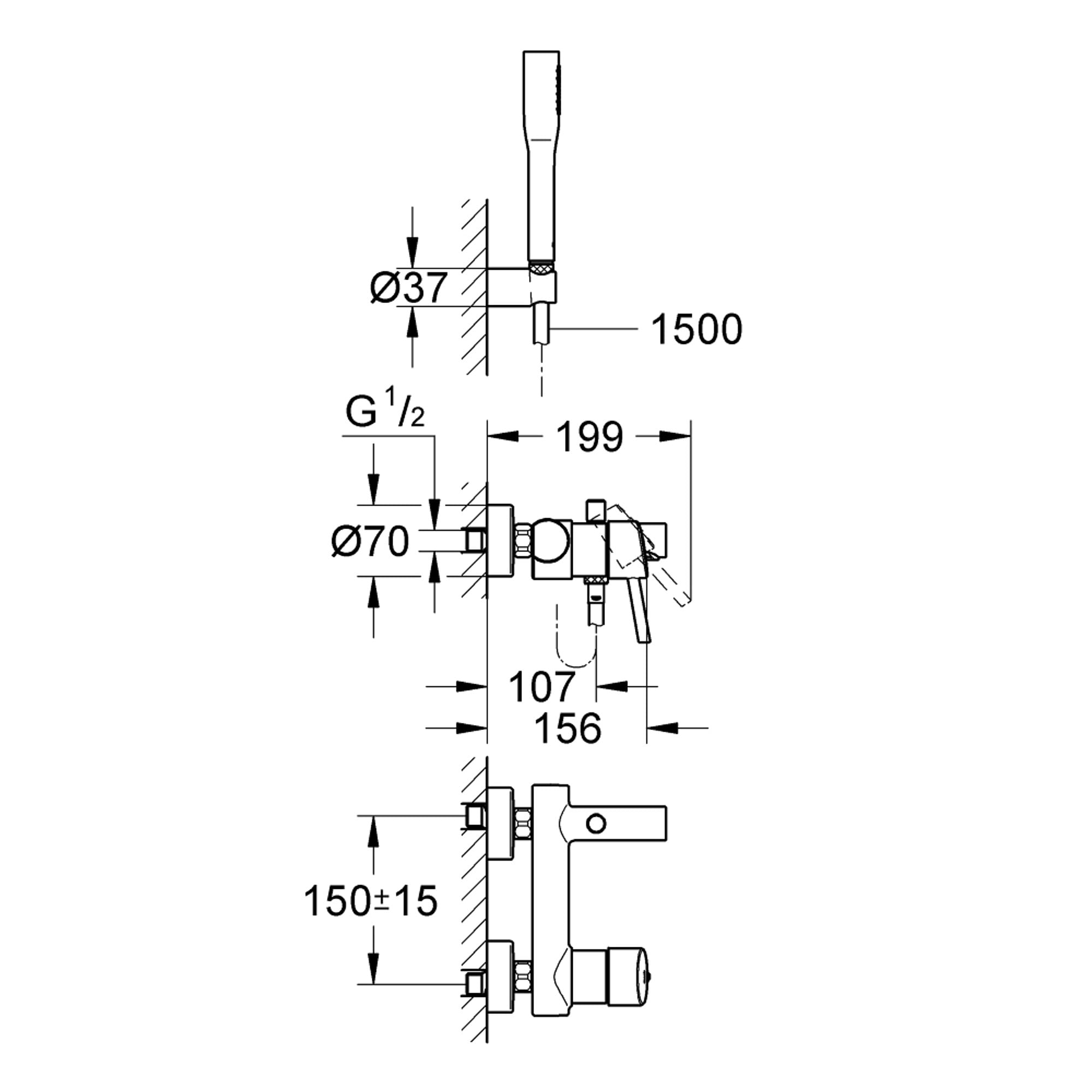 Grohe Concetto Banyo Bataryası Krom 32212001