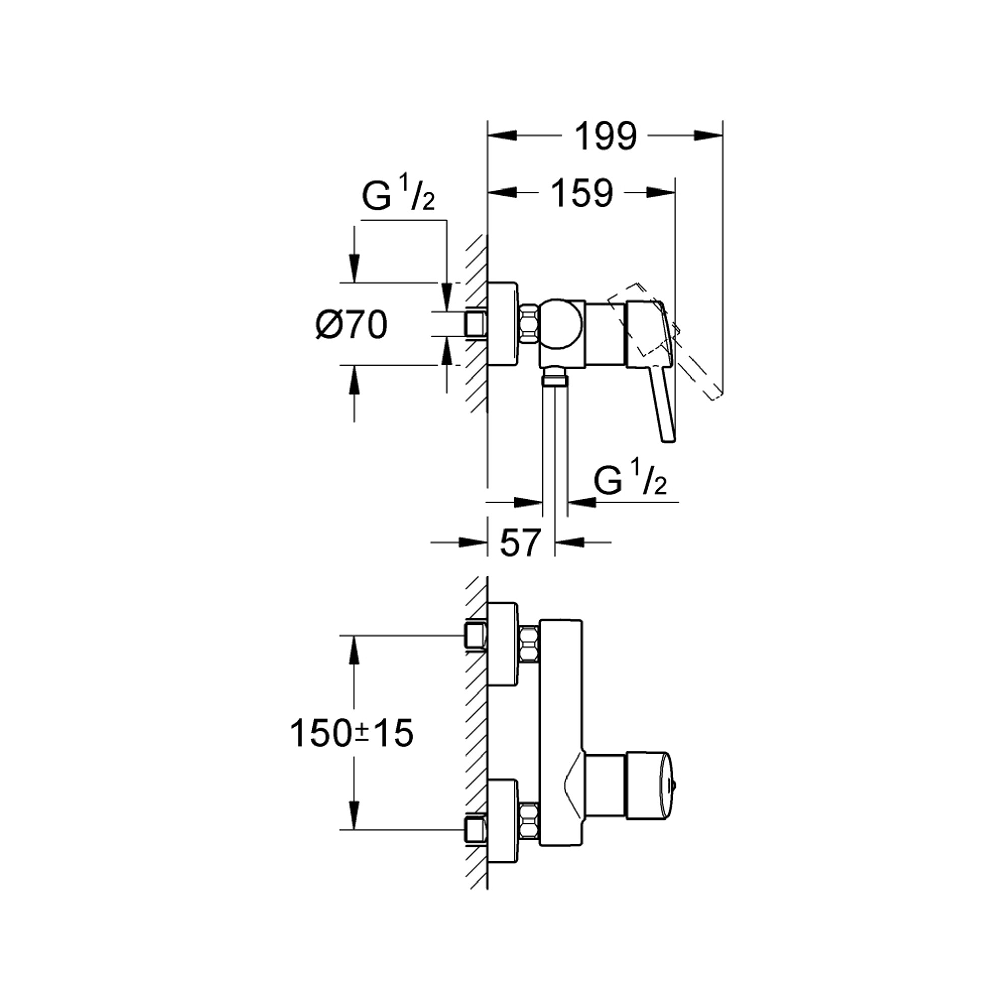 Grohe Concetto Duş Bataryası Krom 32210001