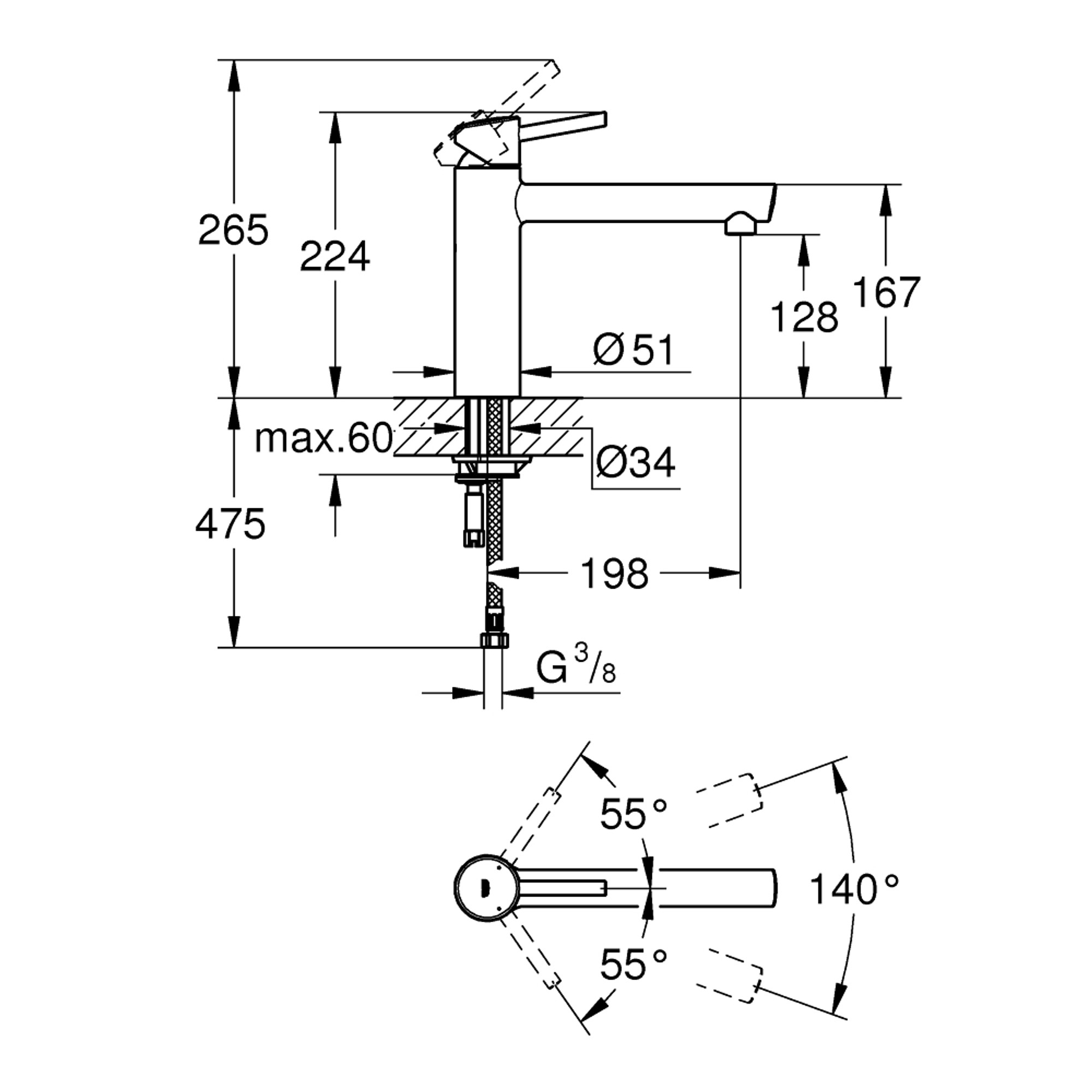 Grohe Concetto Mutfak Bataryası Krom 31128001