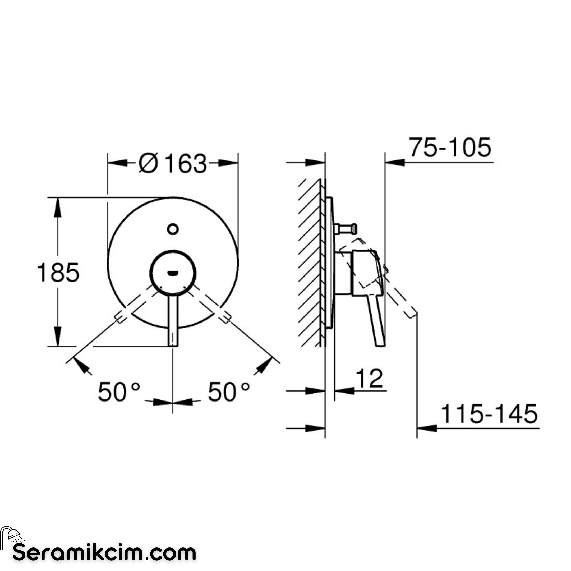 Grohe Concetto new Ankastre duş bataryası 19345001