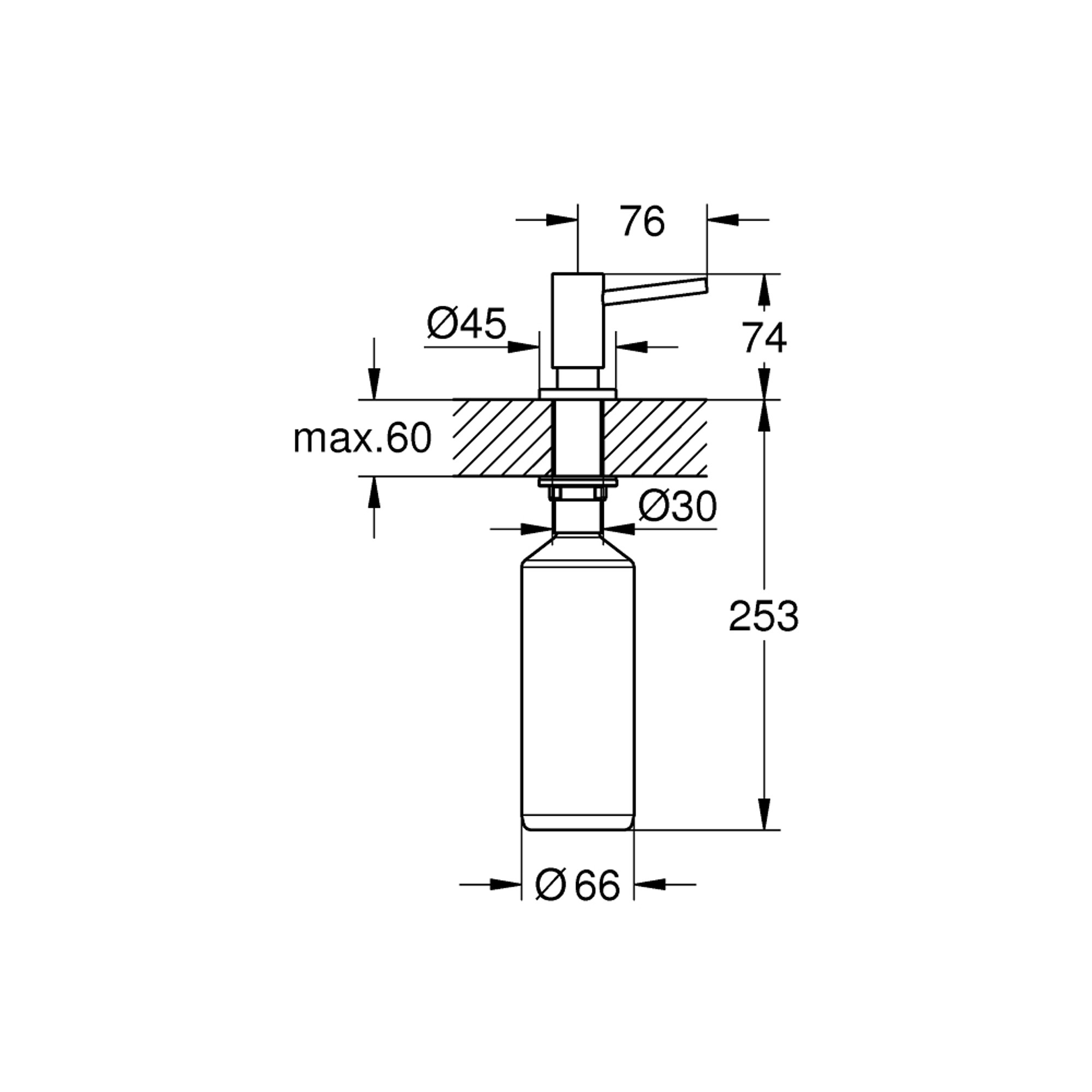 Grohe Cosmopolitan Sıvı Sabunluk Fırçalı Sert Grafit 40535AL0
