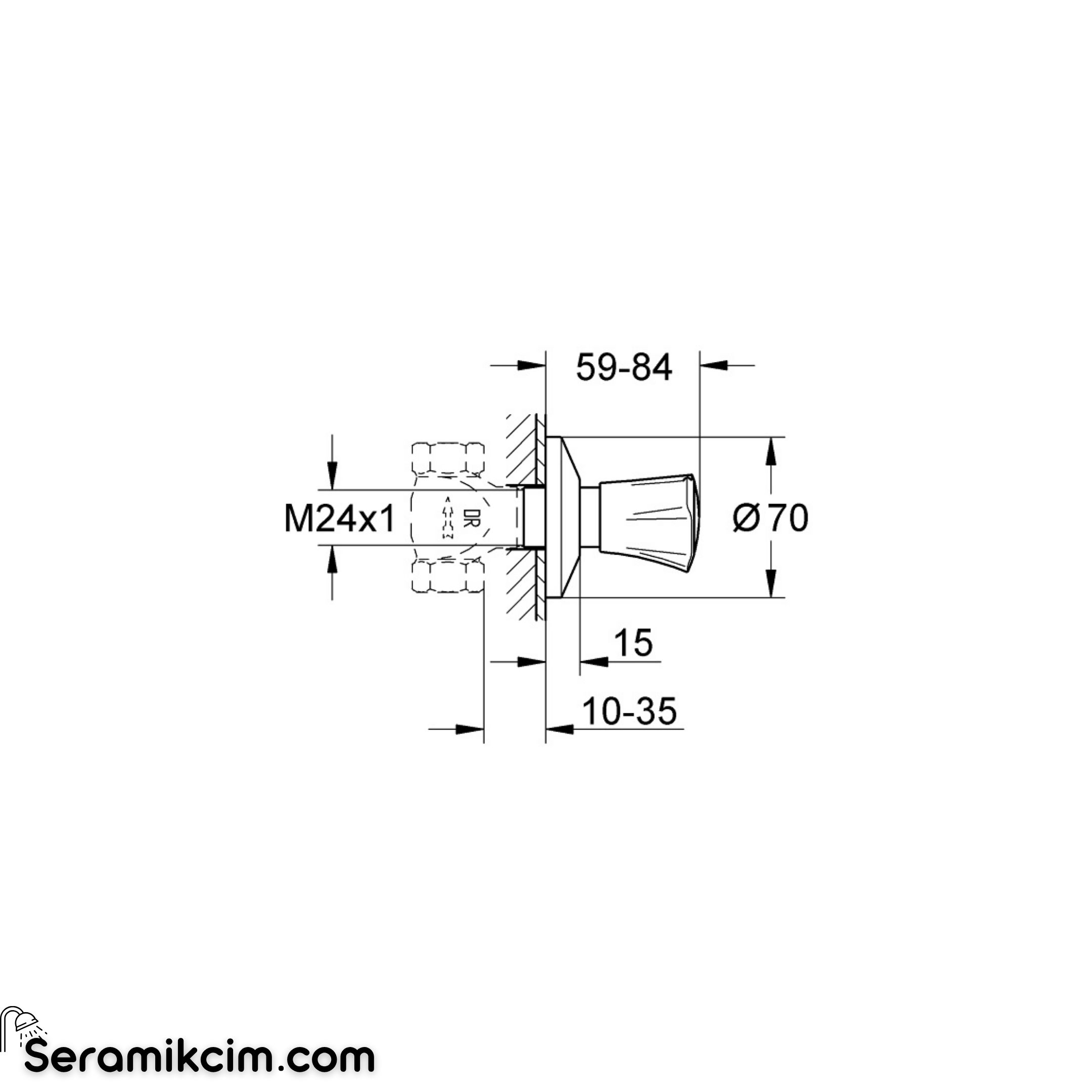 Grohe Costa L Ankastre stop valf 19854001