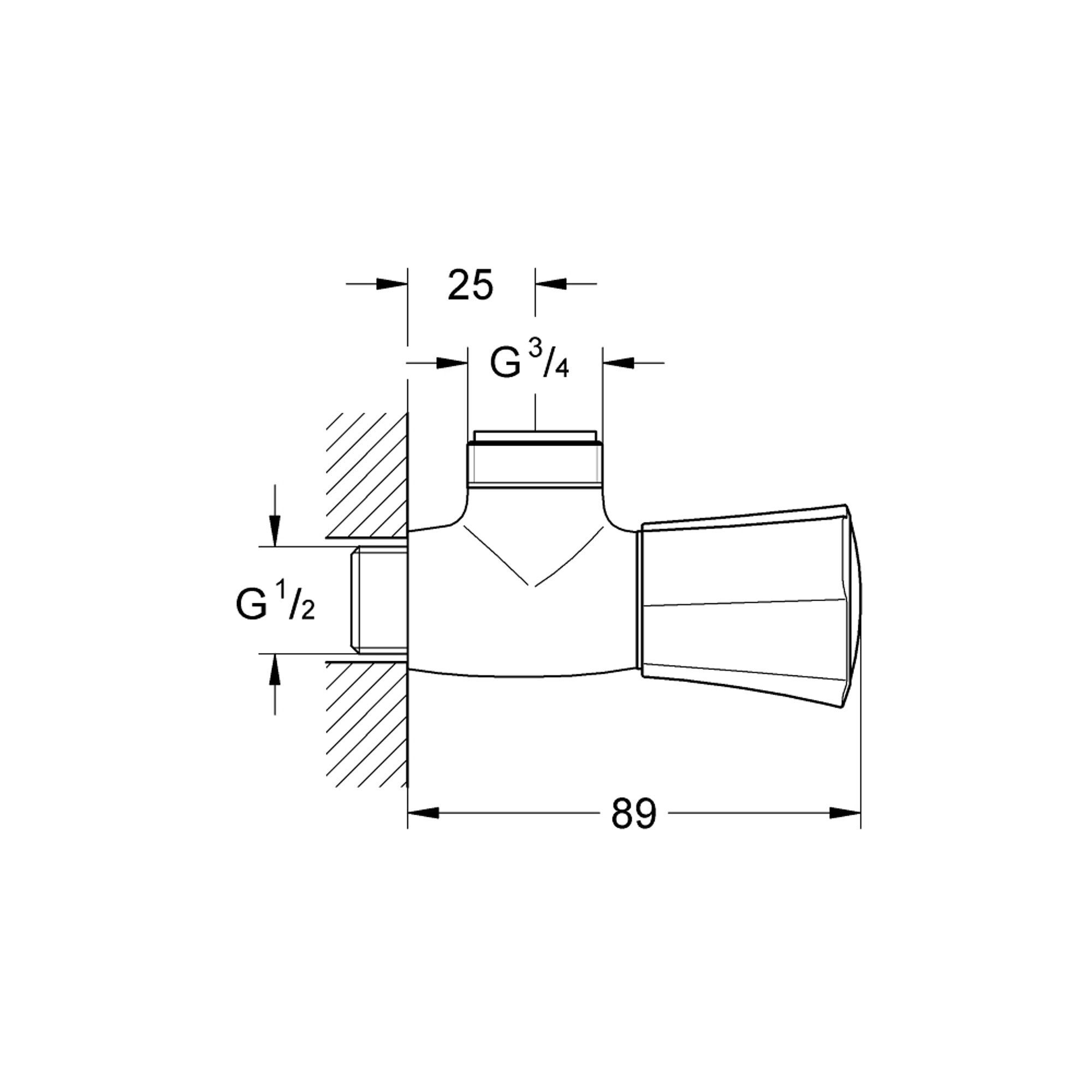Grohe Costa L Duş Musluğu 1/2 İnç Krom 26010001