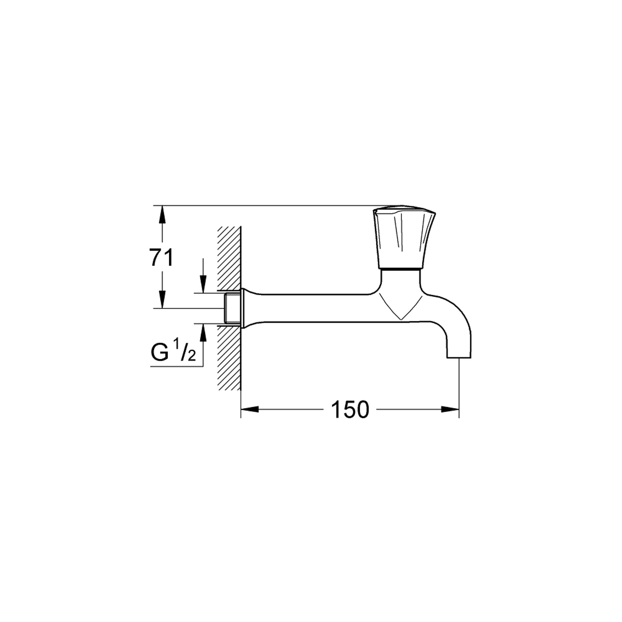 Grohe Costa L Duvar Musluğu 1/2