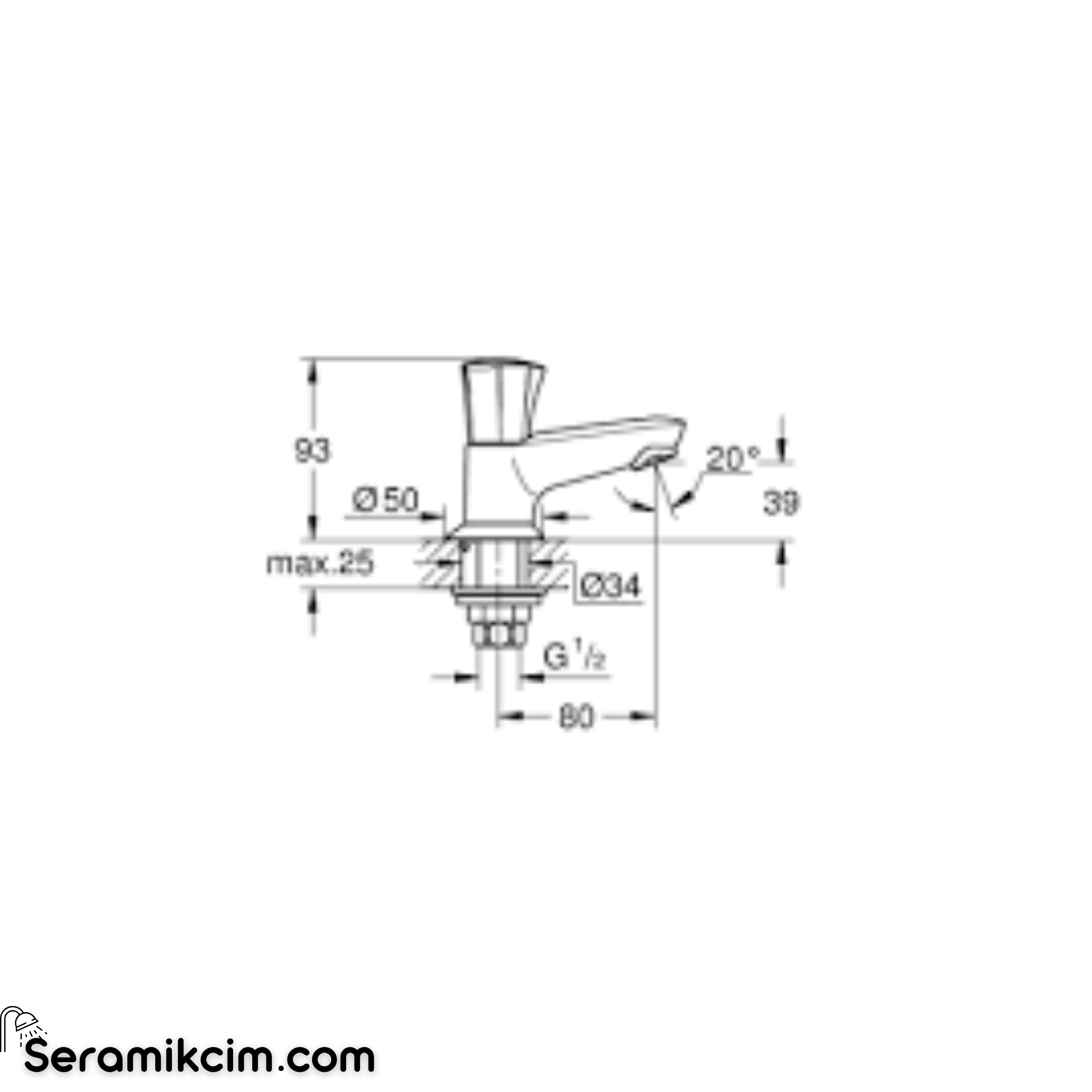 Grohe Costa L Lavabo Musluğu 1/2