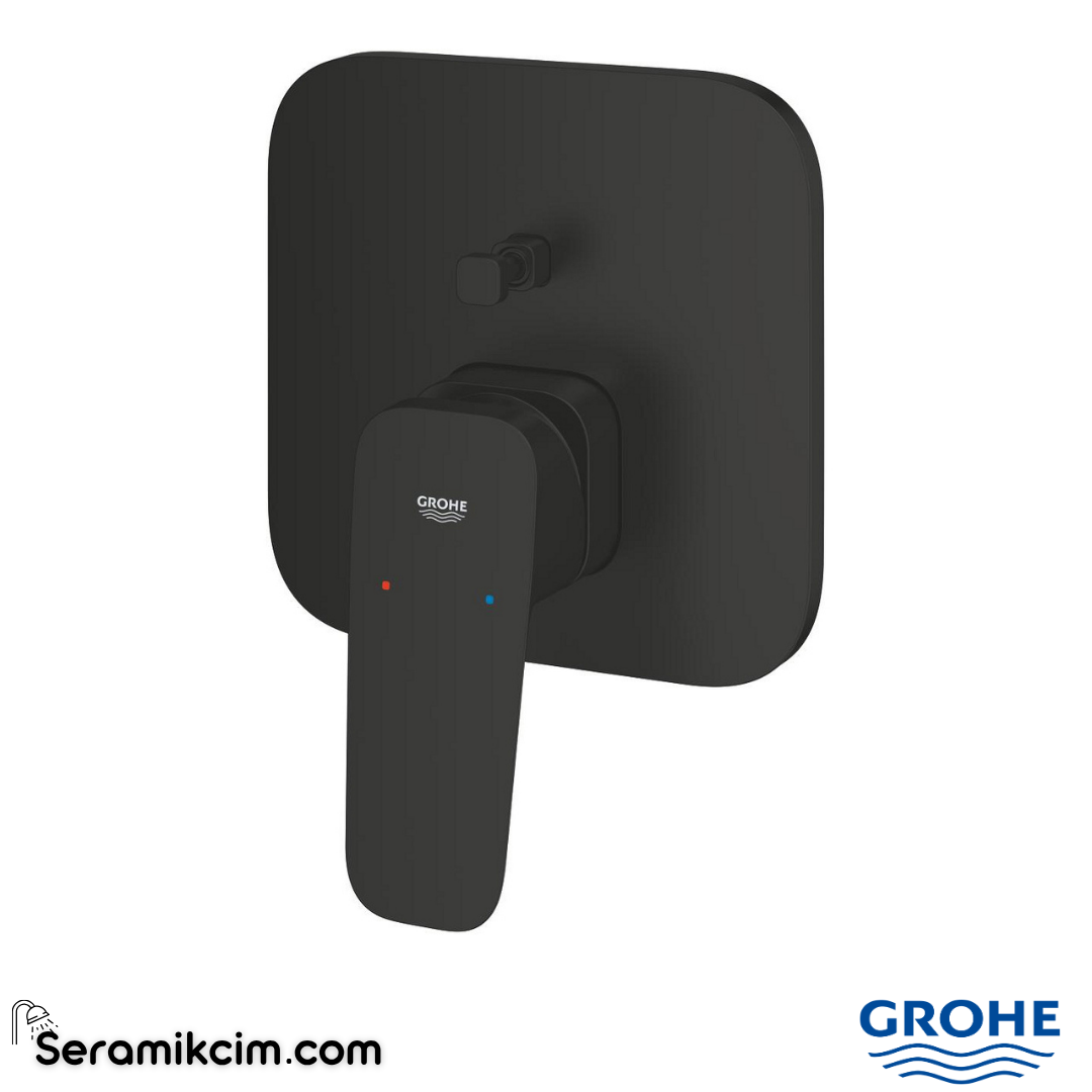 Grohe Cubeo Ankastre Banyo/Duş Bataryası, Mat Siyah (Sıva Üstü Grubu) 1017782430