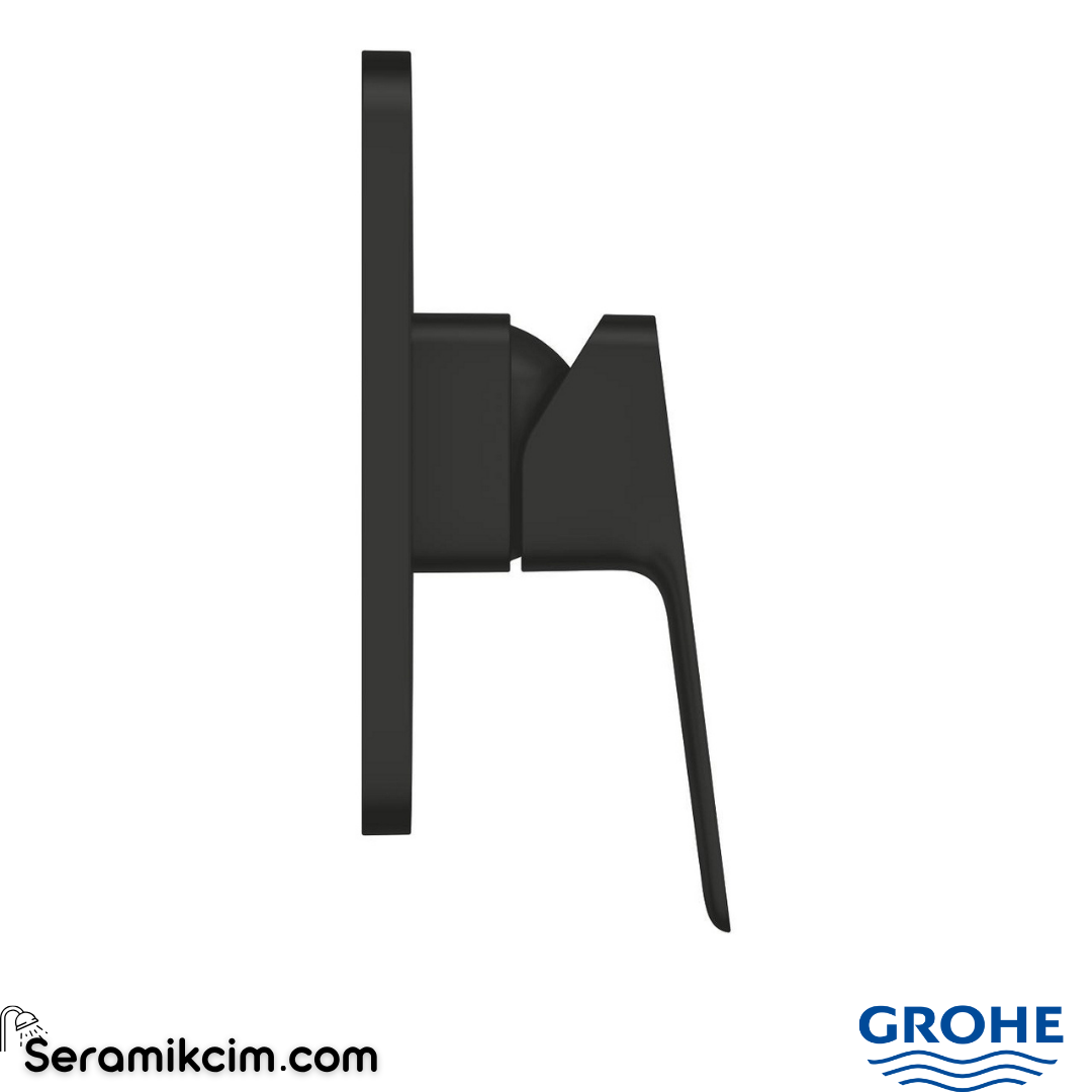 Grohe Cubeo Ankastre Duş Bataryası, Mat Siyah (Sıva Üstü Grubu) 1017772430