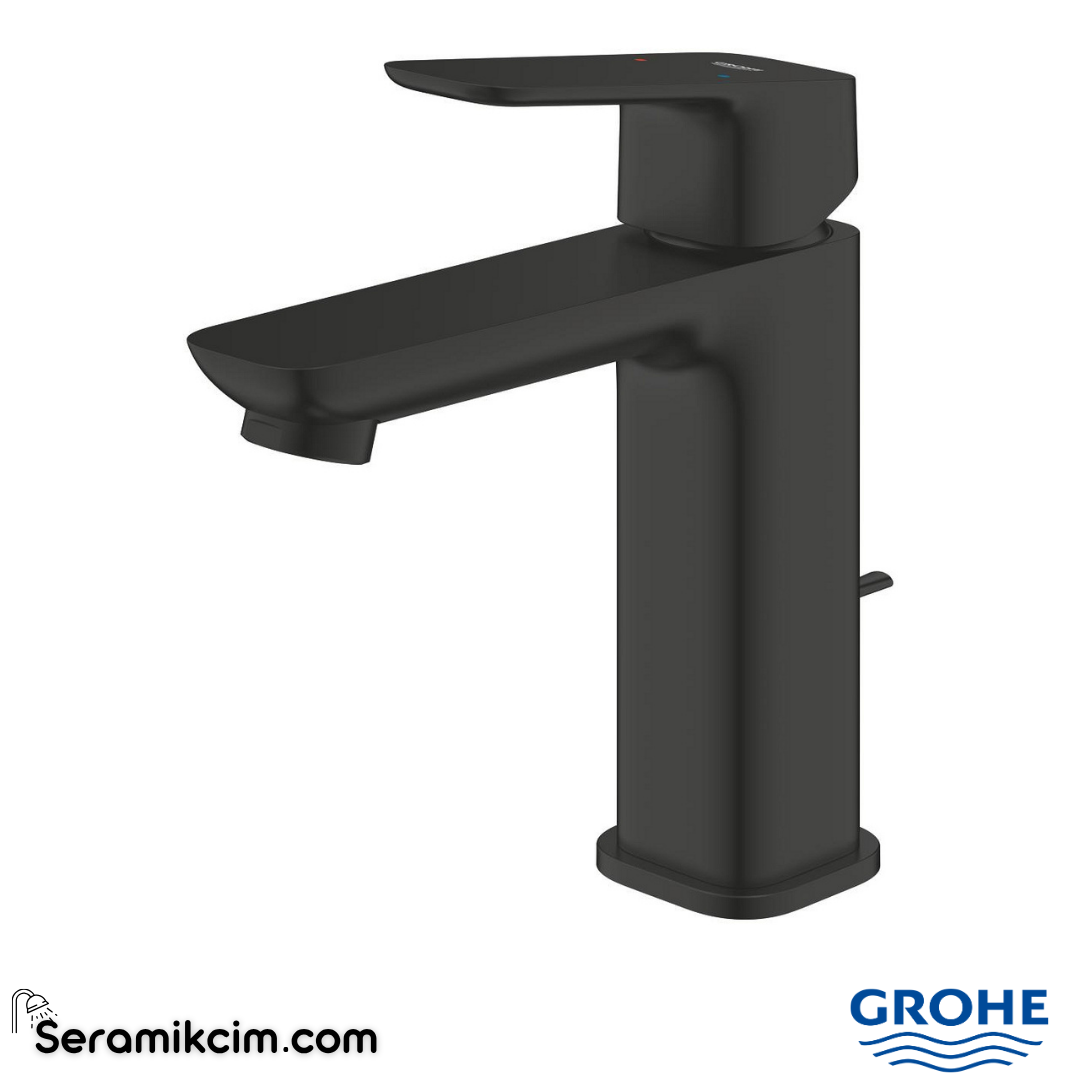 Grohe Cubeo Lavabo Bataryası, M-Boy (Sifon Kumandalı), Mat Siyah 1017492430