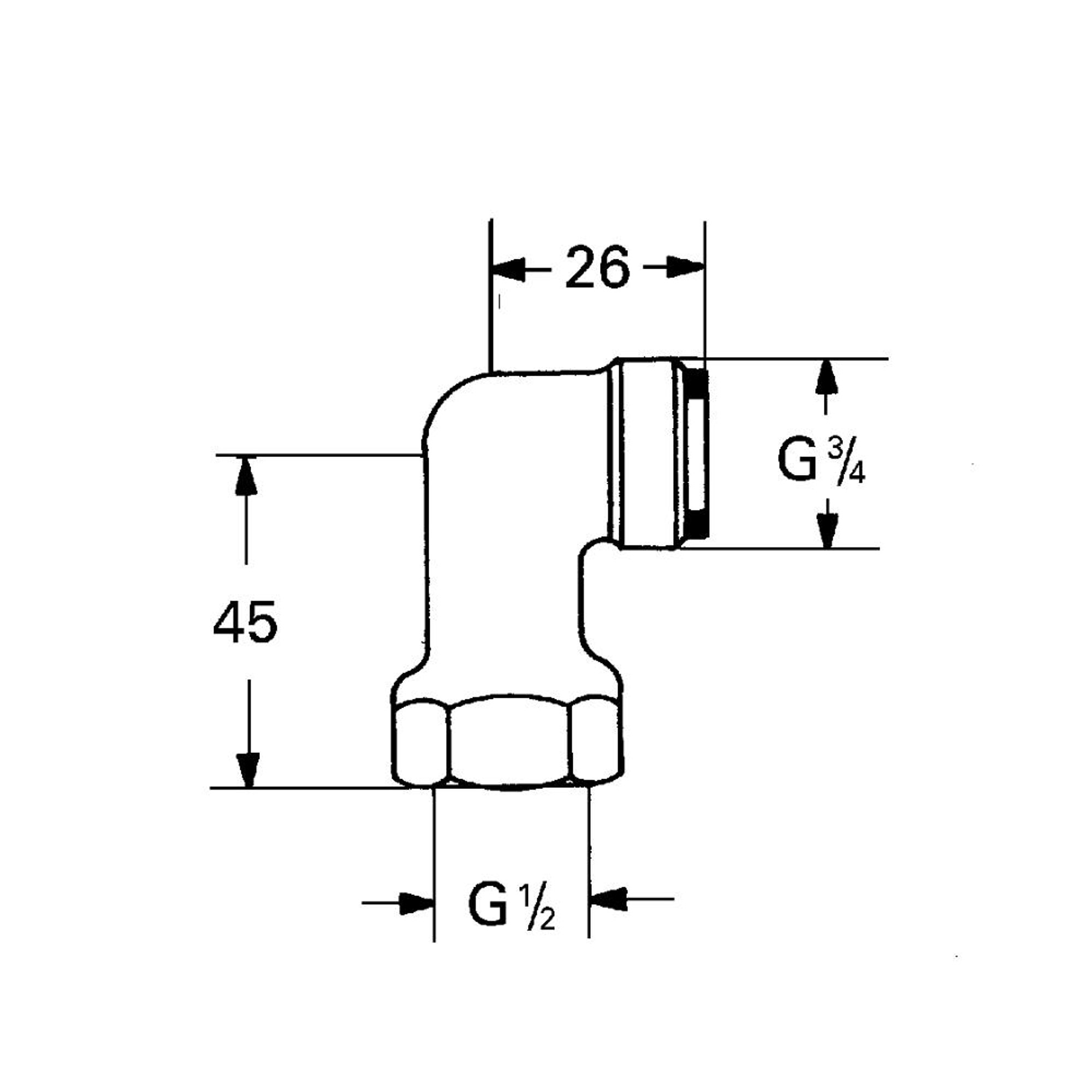 Grohe Dirsek Rakoru Krom 12010000