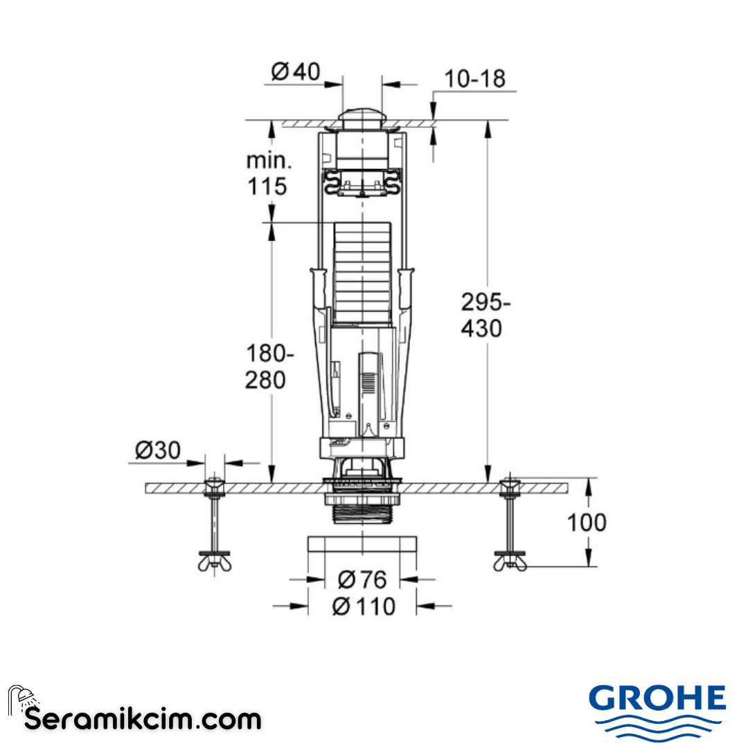 Grohe discharge valve with AV1 42297PI0