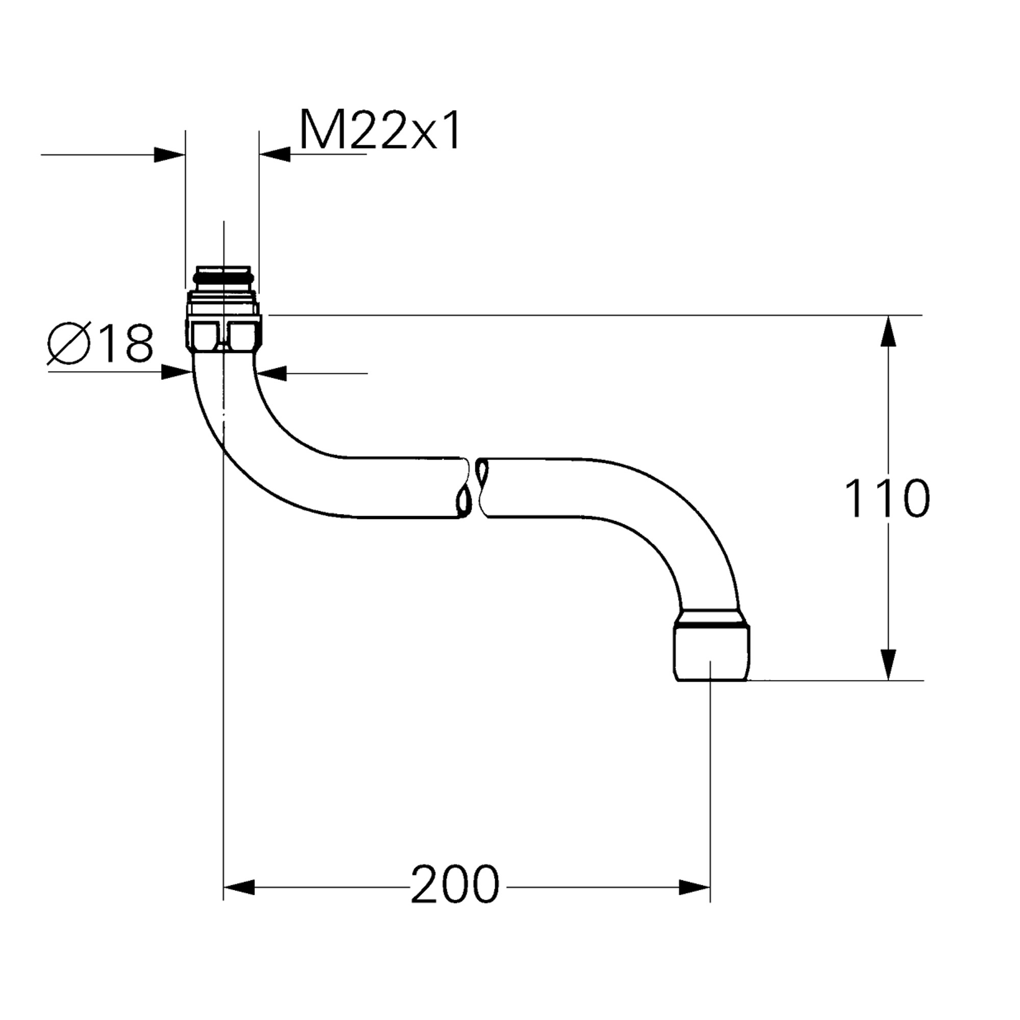 Grohe Döner Borulu Çıkış Ucu Krom 13051000