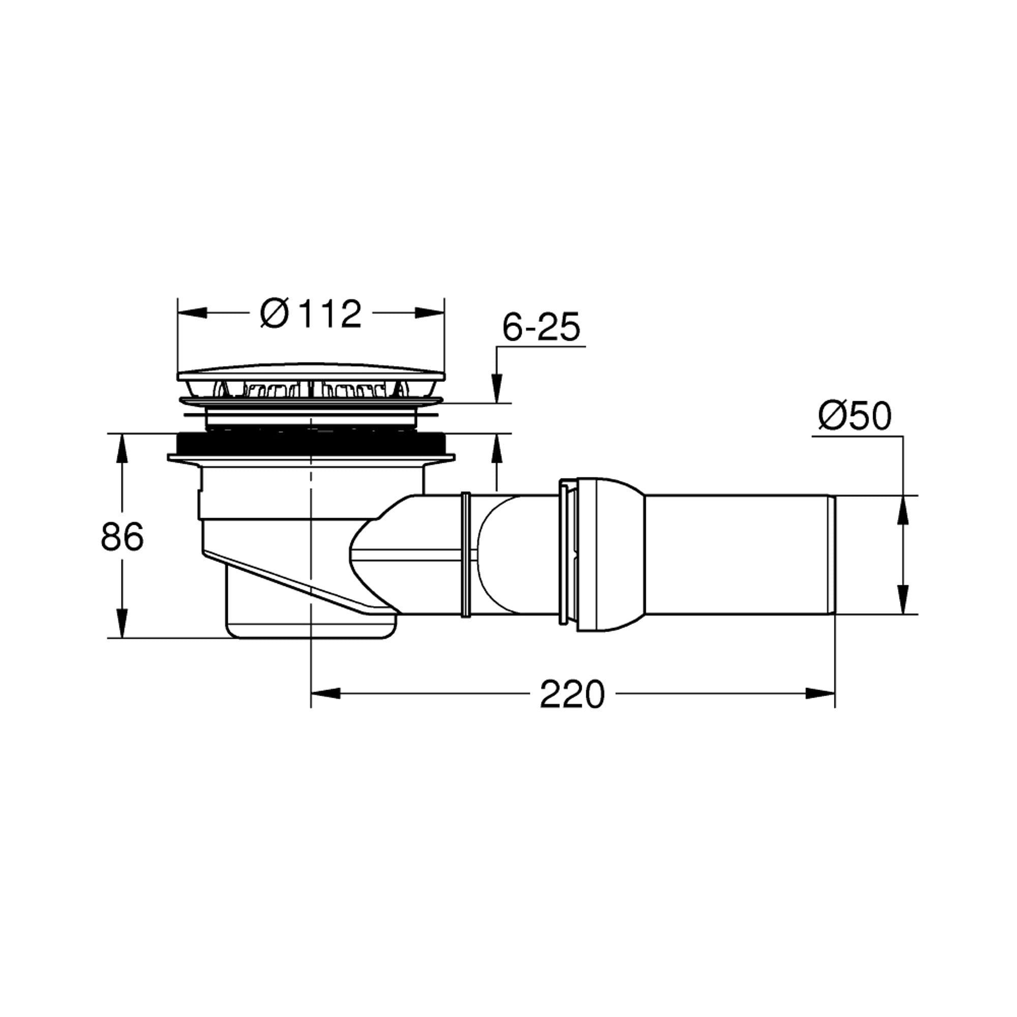 Grohe Duş Teknesi Gider Seti Krom 49534000