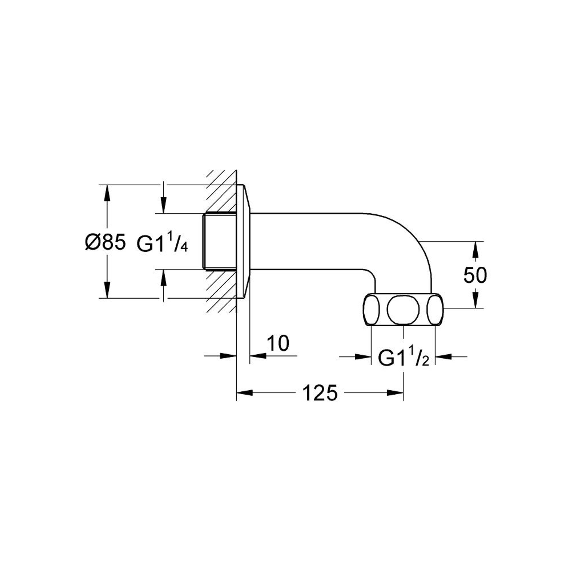 Grohe Duvar Bağlantı Rakoru Dış Dişli 1 1/4