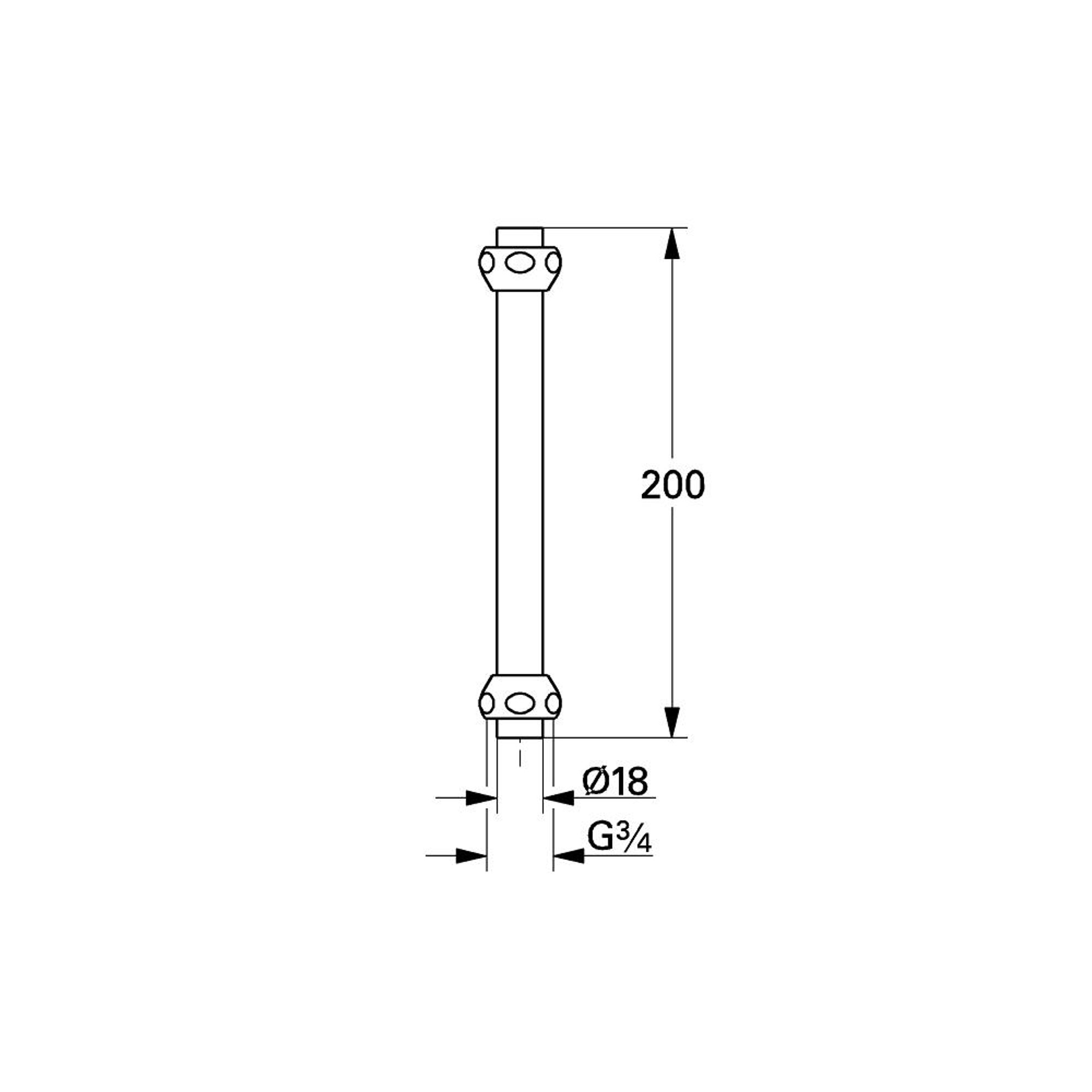 Grohe Duvar Rakoru Seti 200 mm Krom 45058000