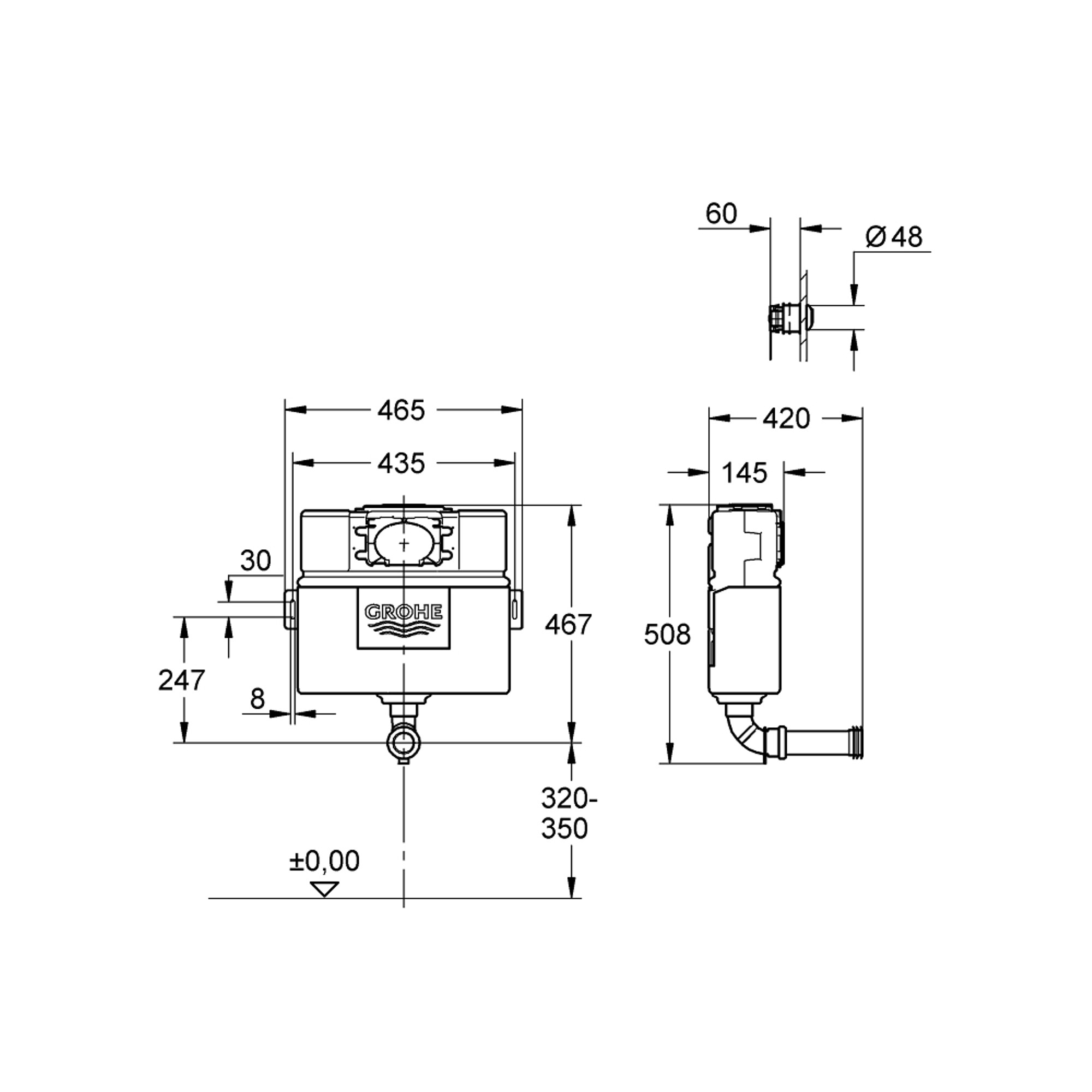 Grohe Eau2 Klozet Rezervuarı 82 cm 38691000