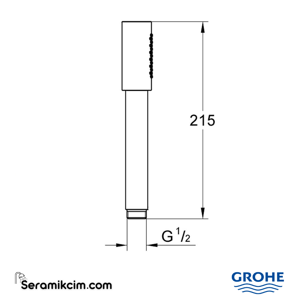 Grohe El Duşu 1 Akışlı Sena Stick Cool Sunrise 26465GL0 - 26465GL0