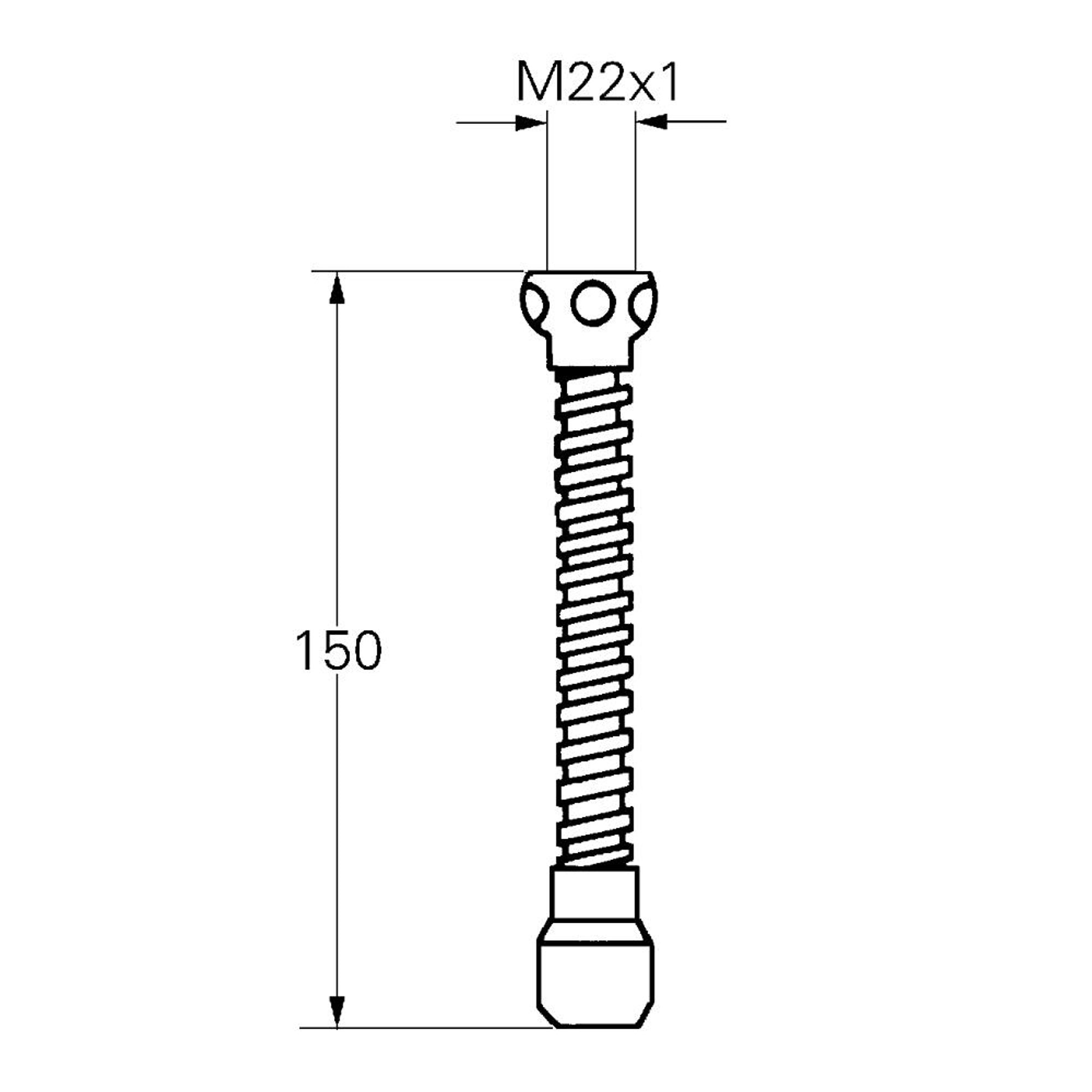 Grohe Esnek Çıkış Ucu M22x1 Krom 13911000