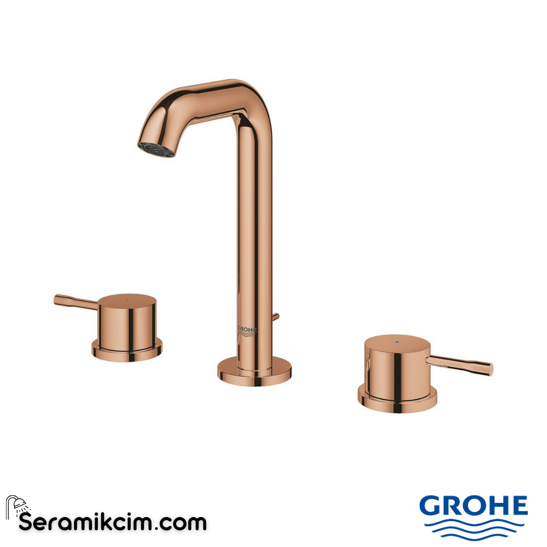 Grohe Essence 3 Delikli Lavabodan Ankastre Lavabo Bataryası, Parlak Bakır 20296DA1