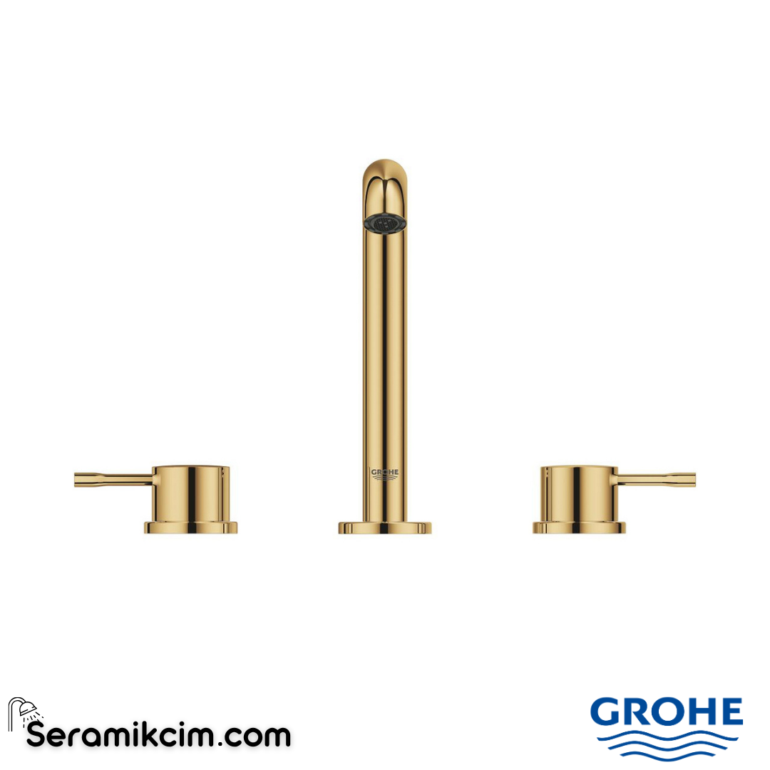 Grohe Essence 3 Delikli Lavabodan Ankastre Lavabo Bataryası, Parlak Altın 20296GL1