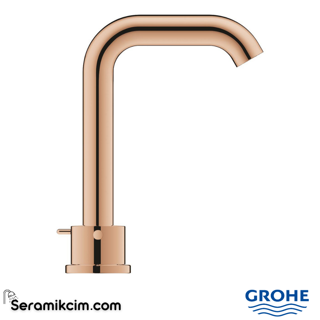 Grohe Essence 3 Delikli Lavabodan Ankastre Lavabo Bataryası, Parlak Bakır 20296DA1