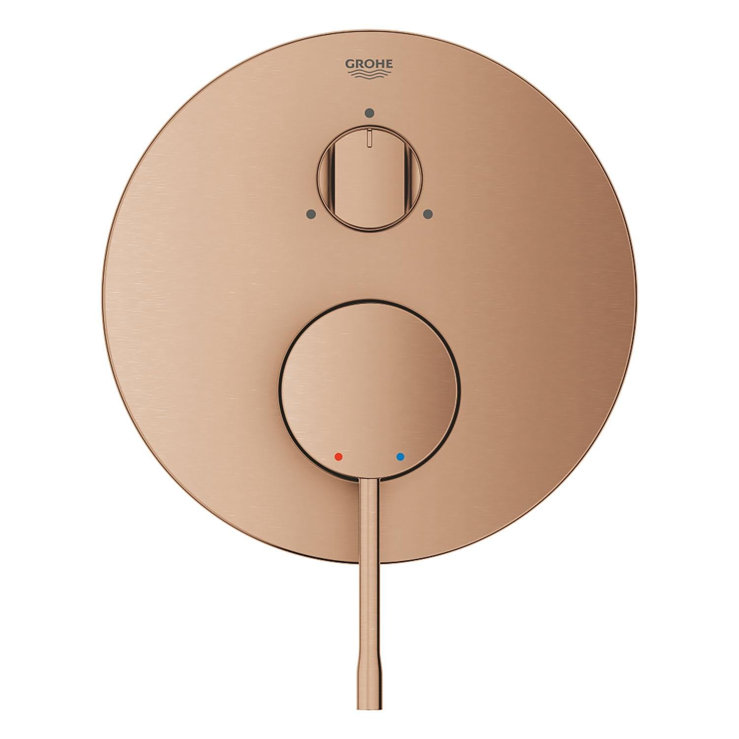 Grohe Essence Ankastre Banyo/Duş Bataryası (Sıva Üstü Grubu), 3 Yollu, Fırçalı Bakır - 24092DL1 - 24092DL1