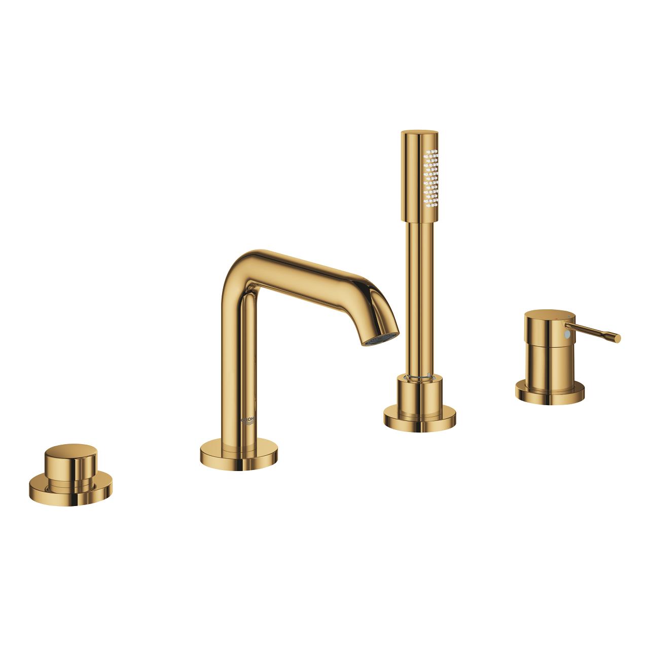 Grohe Essence Dört Delikli Ankastre Küvet Bataryası (Sıva Üstü Grubu), Parlak Altın 25251GL1