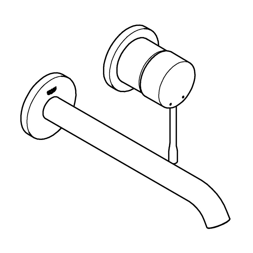 Grohe Essence Duvardan Ankastre Lavabo Bataryası L-Boyut (Sıva Üstü Grubu), Krom - 29193001