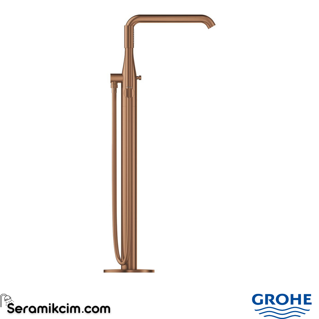Grohe Essence Küvet Bataryası Yerden Mat Bakır 25248DE1