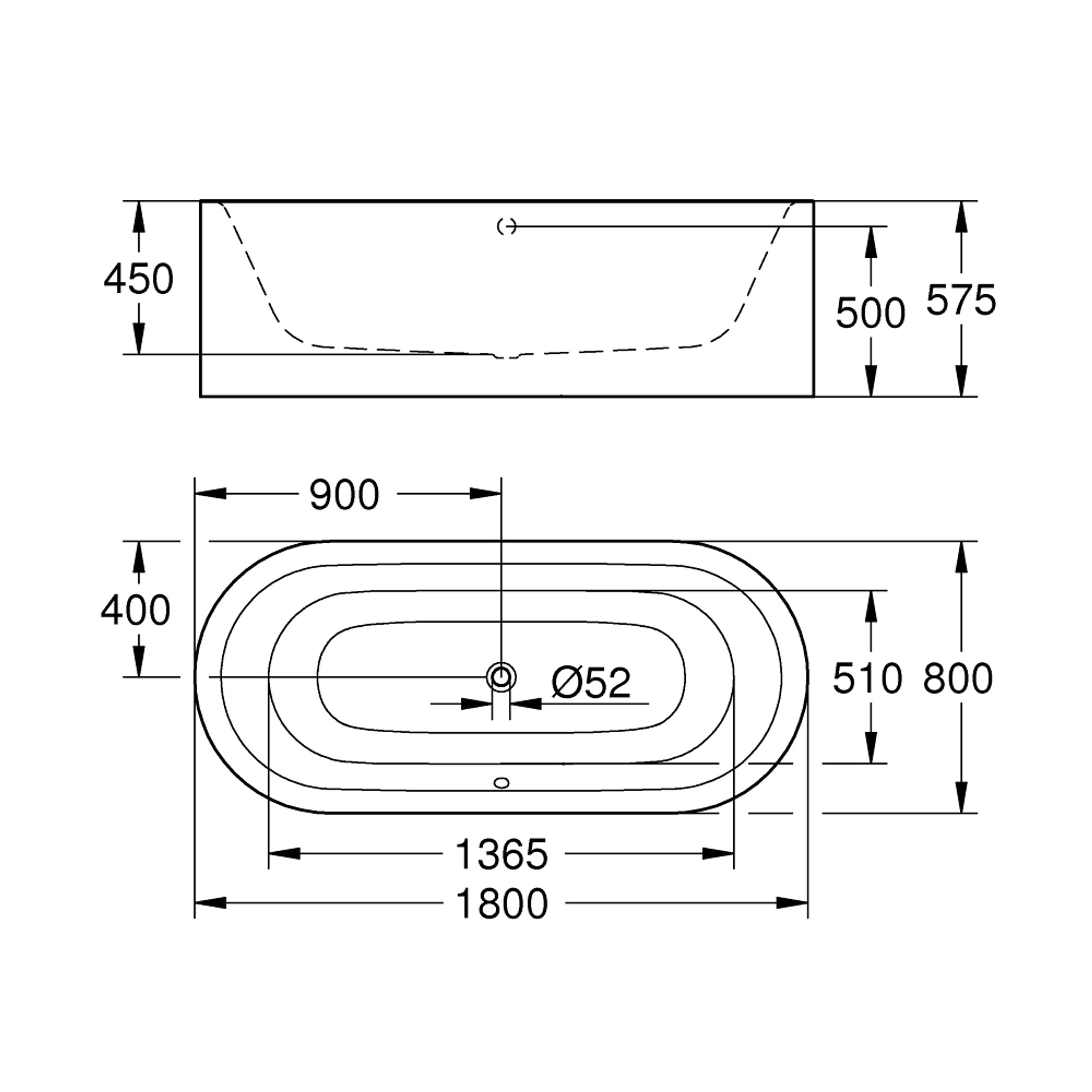 Grohe Essence Küvet Beyaz 39729000