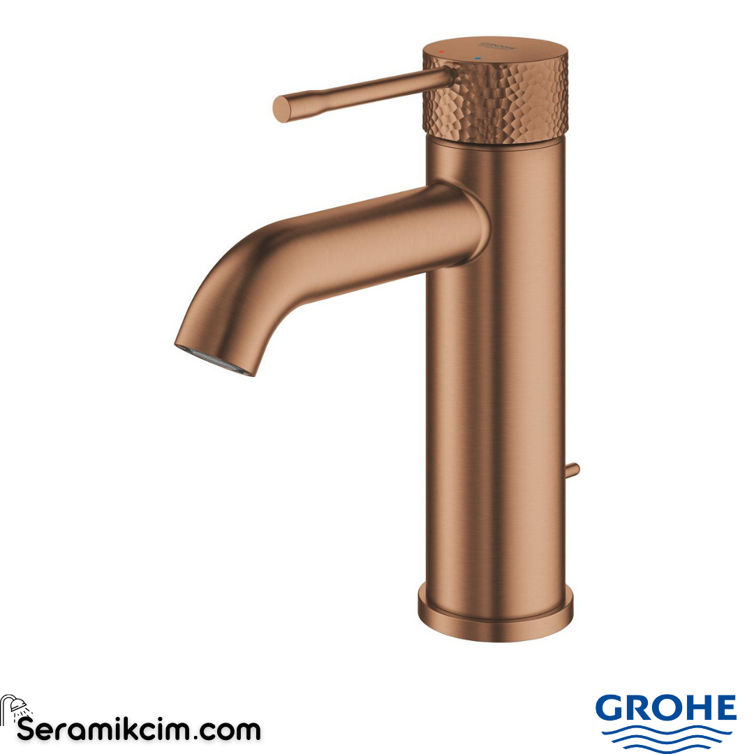 Grohe Essence Lavabo Bataryası Sifon Kumandalı Mat Bakır 24171DE1