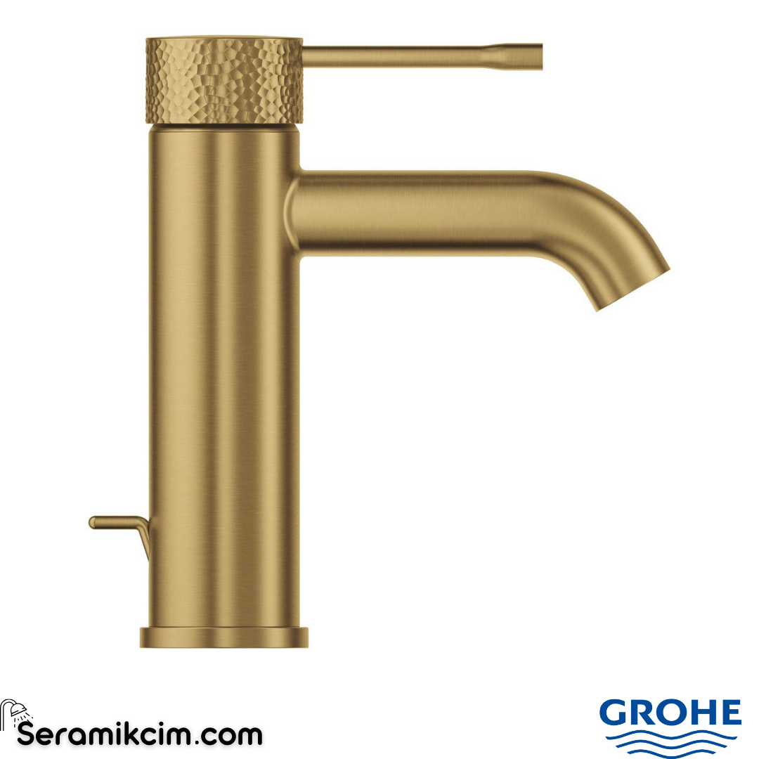 Grohe Essence Lavabo Bataryası Sifon Kumandalı Mat Altın 24171GF1