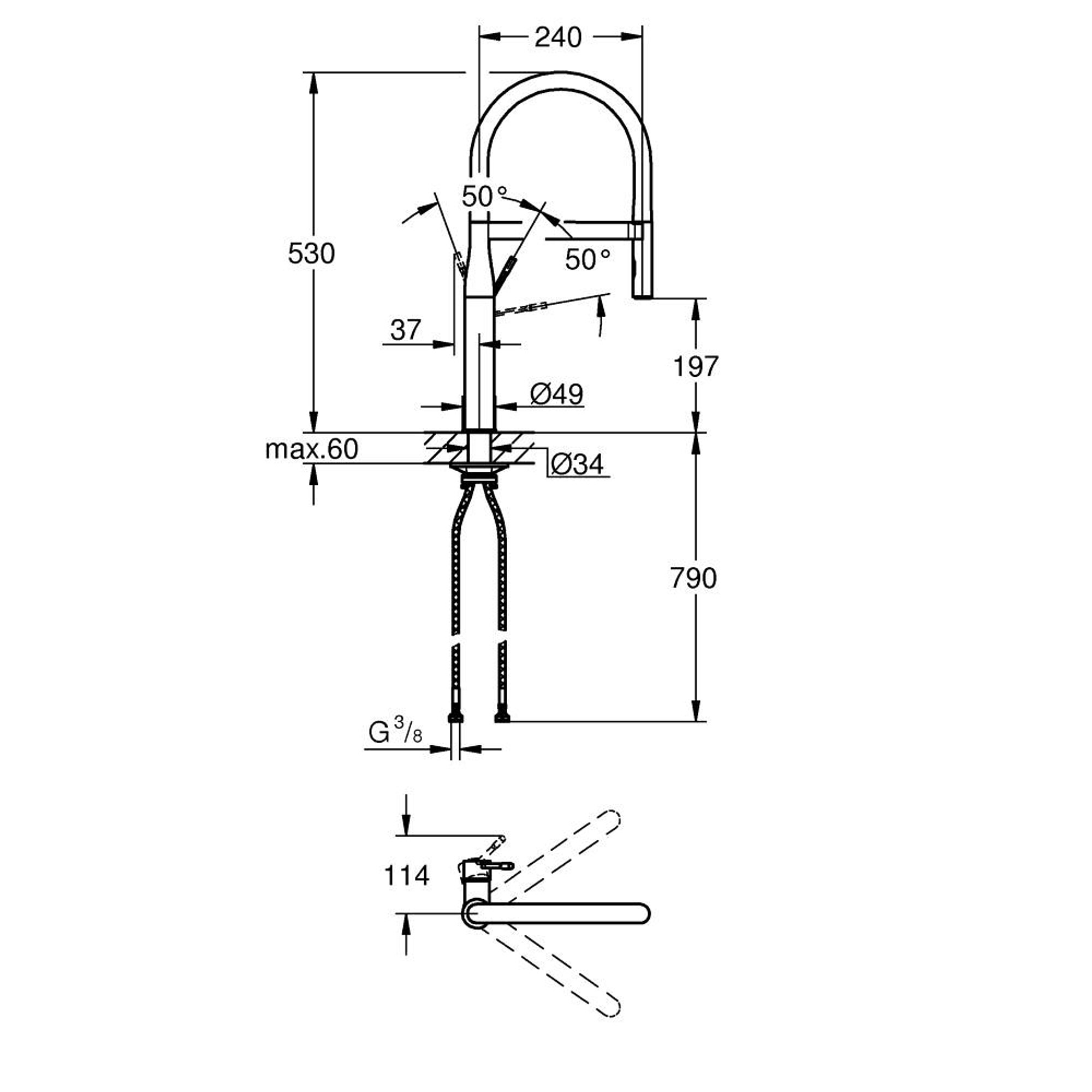 Grohe Essence Mutfak Bataryası Parlak Bakır 30294DA0