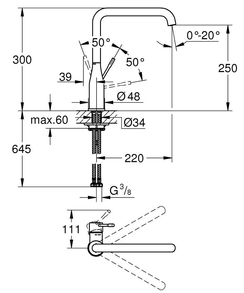 Grohe Essence Mutfak Bataryası Parlak Nikel 30269BE0