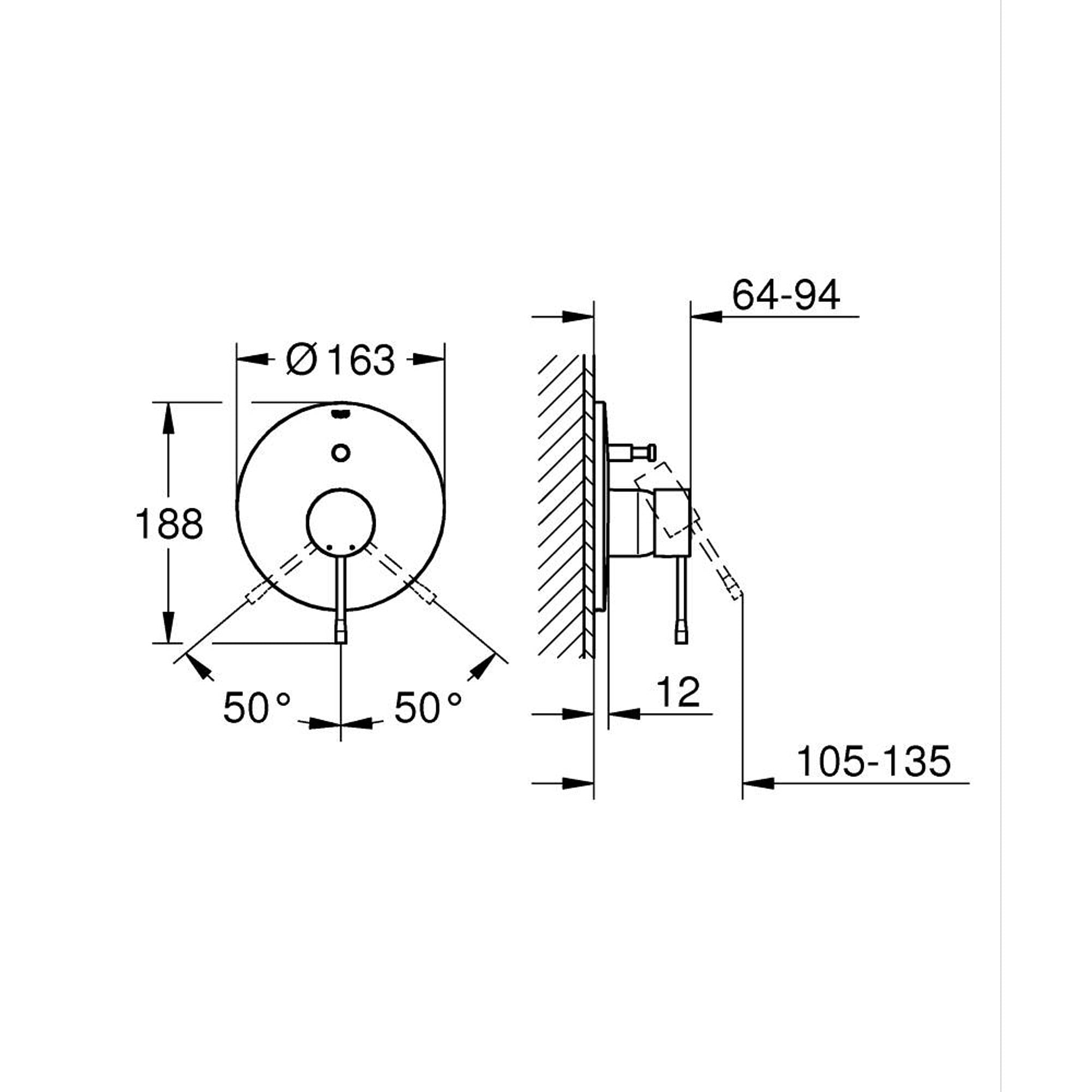 Grohe Essence New Ankastre Banyo Duş Bataryası (Sıva Üstü Grubu) Paslanmaz Çelik 19285DC1