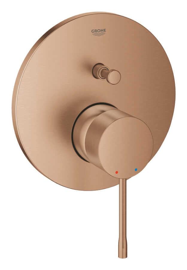 Grohe Essence New Ankastre Banyo/Duş Bataryası (Sıva Üstü Grubu), Fırçalı Bakır - 24167DL1 - 24167DL1