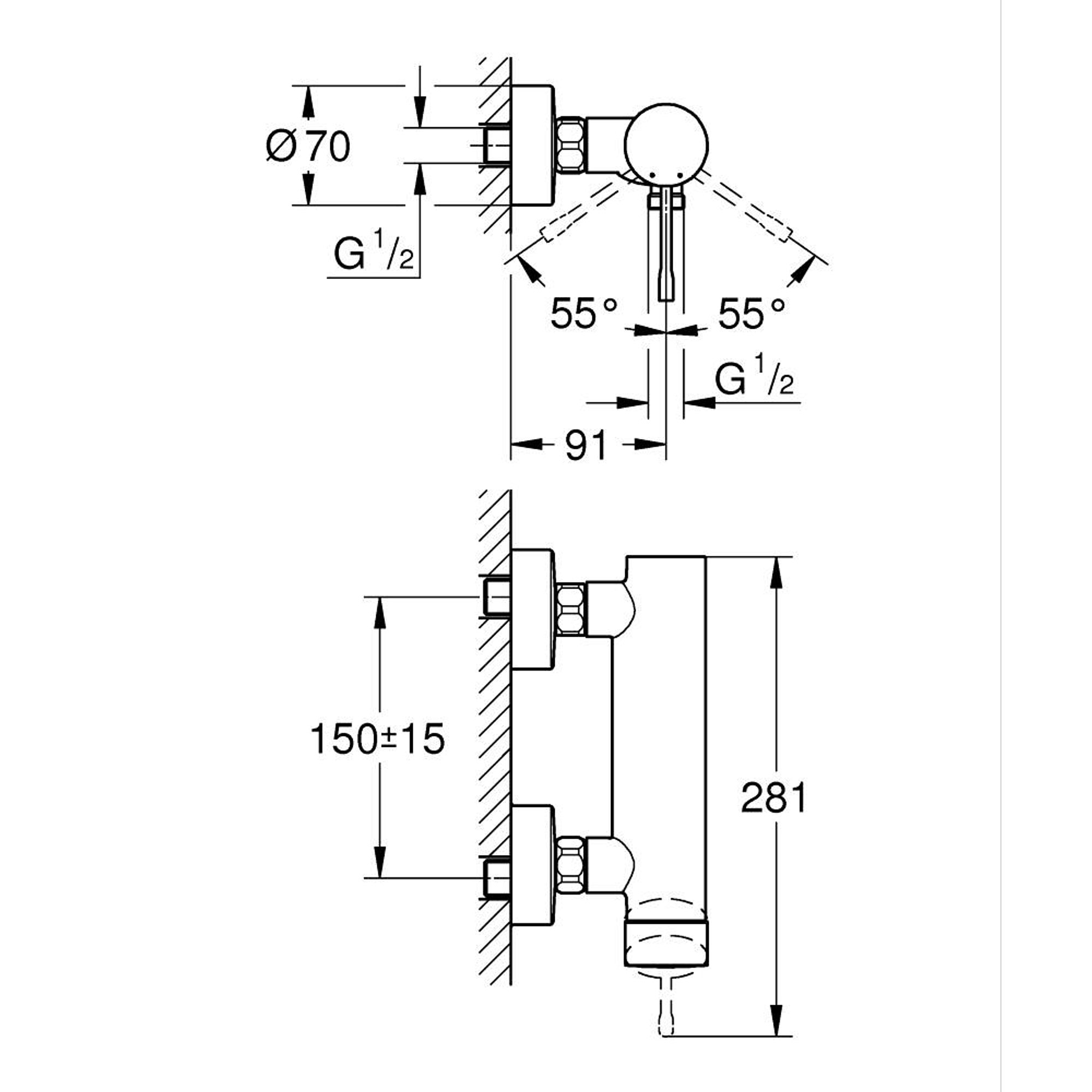 Grohe Essence New Duş Bataryası 25252001