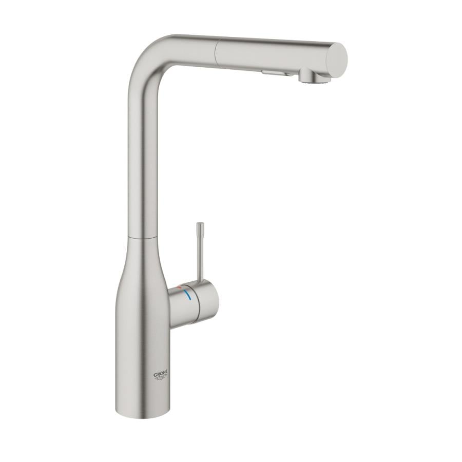 Grohe Essence Tek Kumandalı Spiralli Eviye Bataryası, L Başlıklı, Paslanmaz Çelik