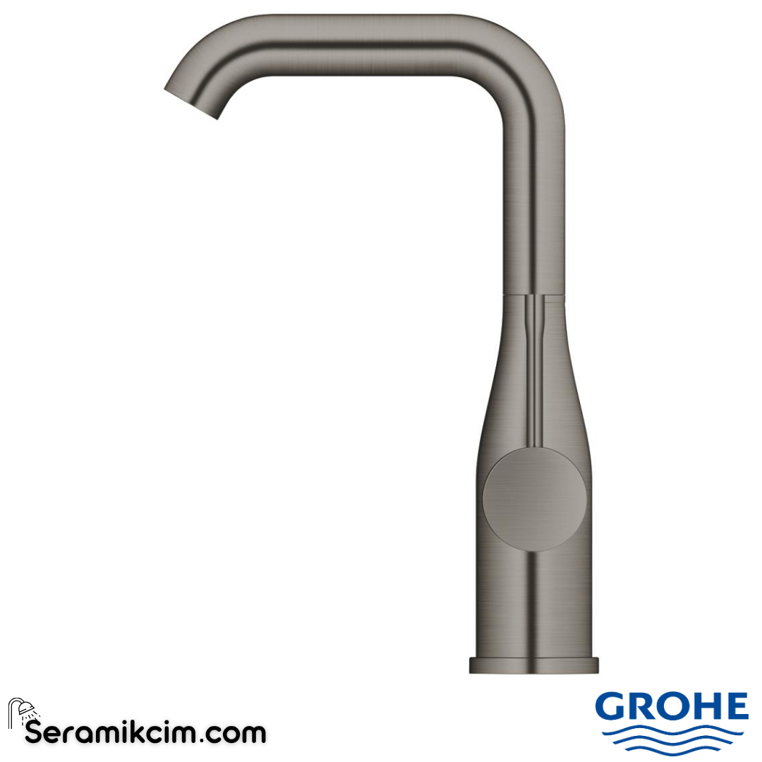Grohe Essence Yüksek Lavabo Bataryası, Sifon Kumandalı, Fırçalı Sert Grafit 24174AL1 - 24174AL1
