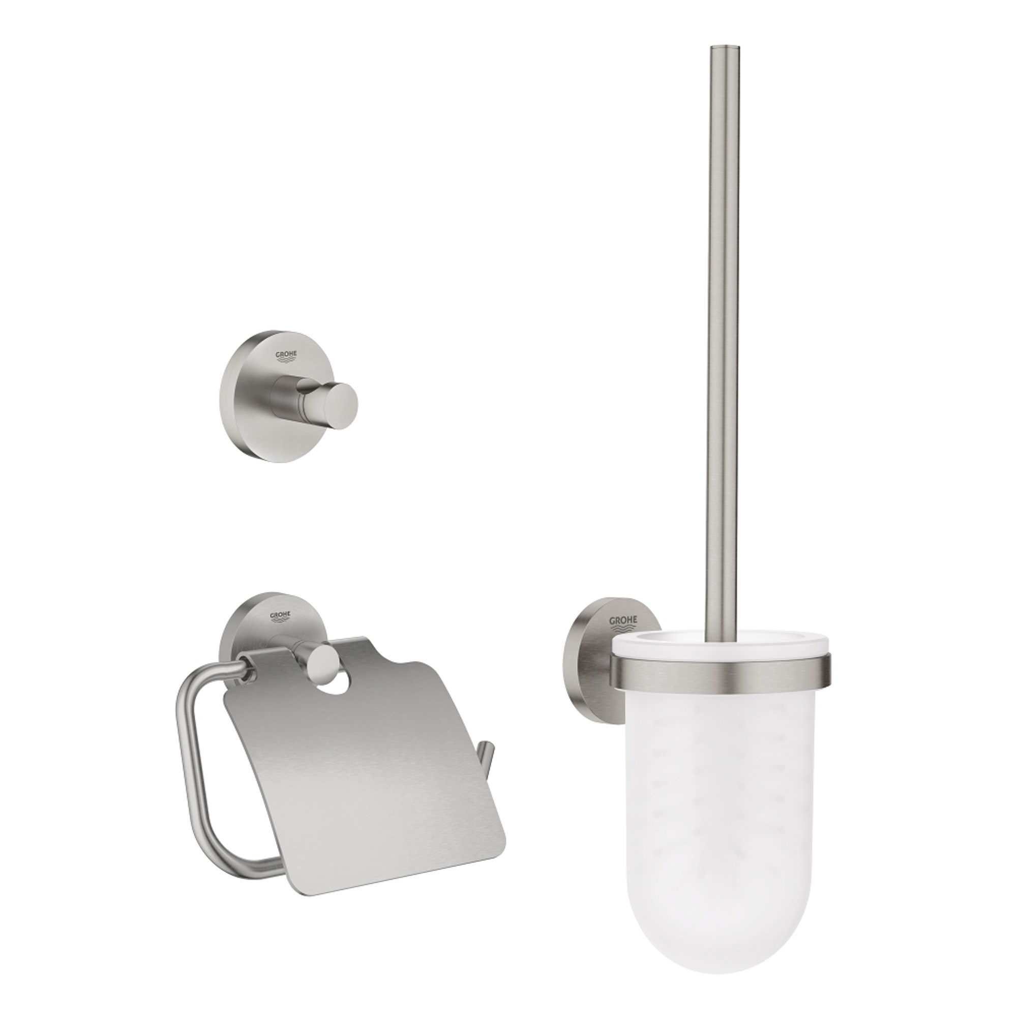 Grohe Essentials 3 Parça Klozet Seti Paslanmaz Çelik 40407DC1