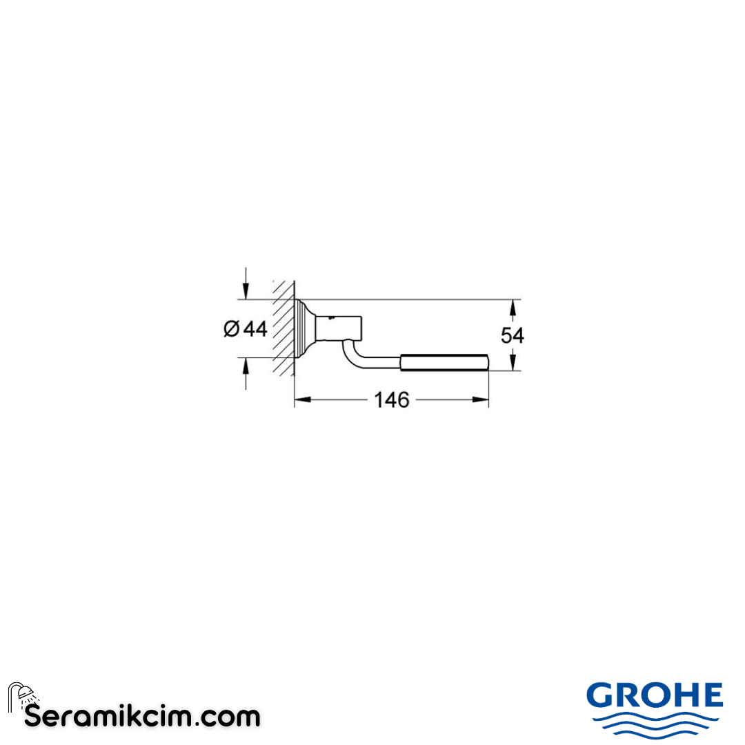 Grohe Essentials Authentic Sabunluk Tutacağı Krom 40652001